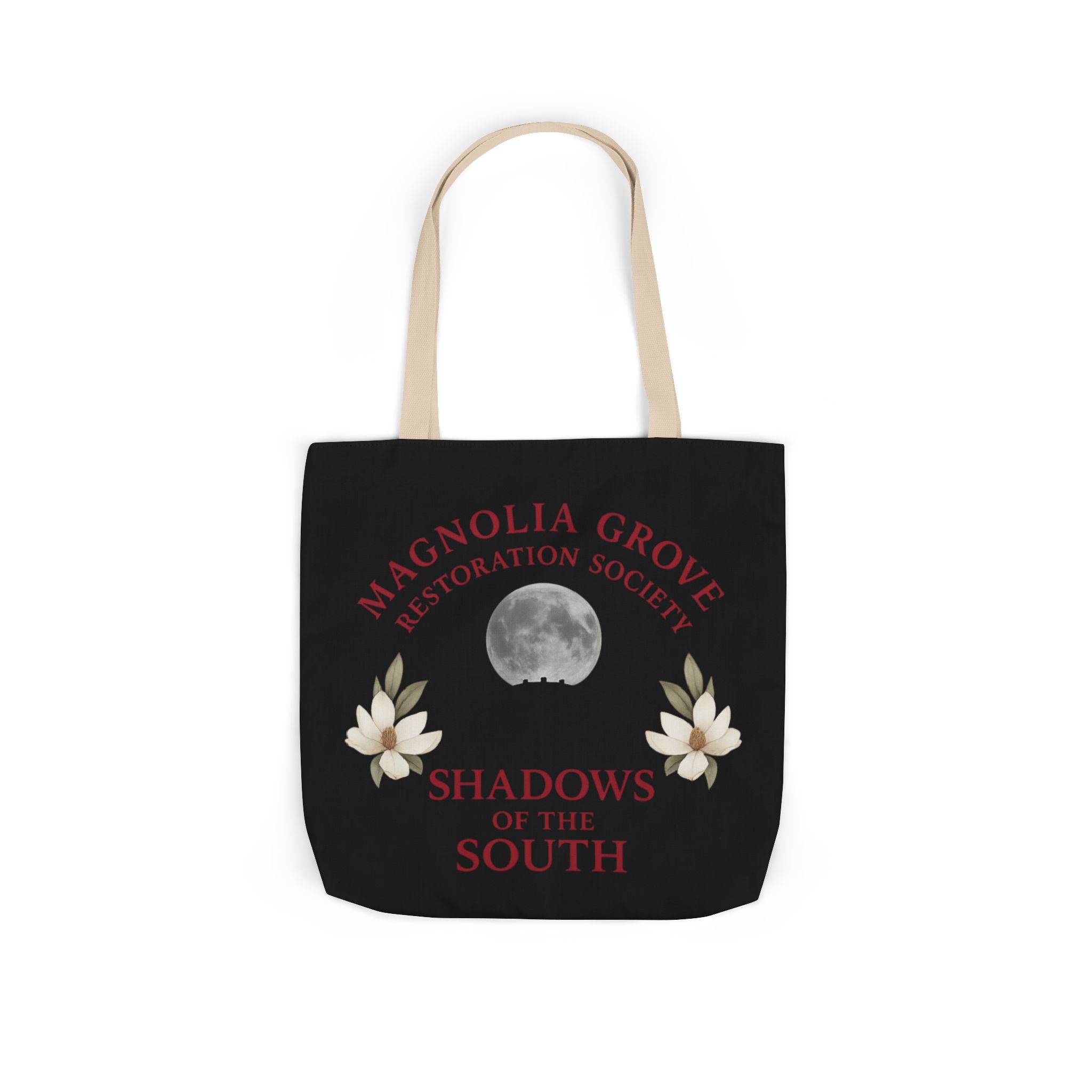 Magnolia Grove Restoration Society Canvas Tote Bag – Shadows of the South Series