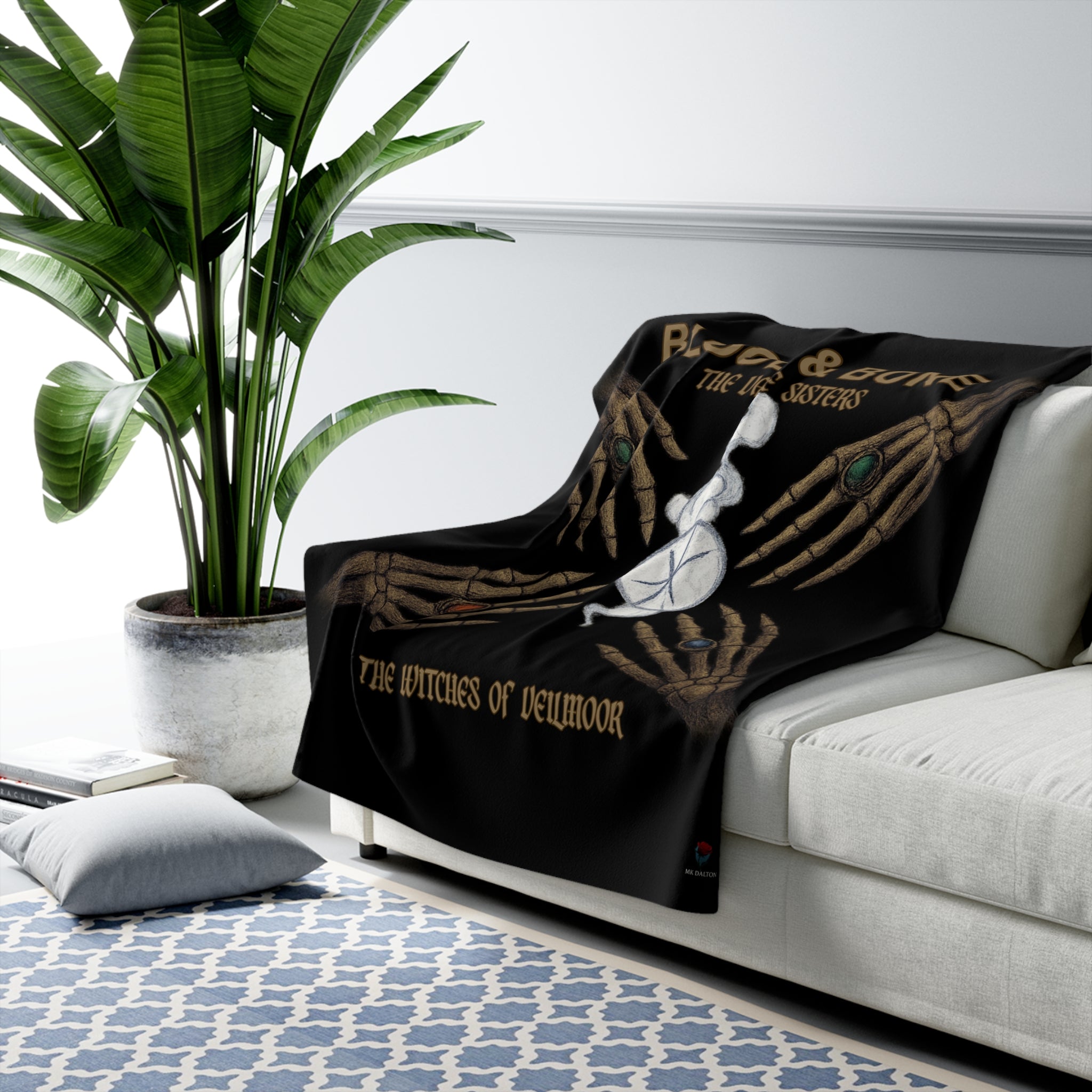 Blood & Bone Fleece Blanket – The Witches of Veilmoor Collection