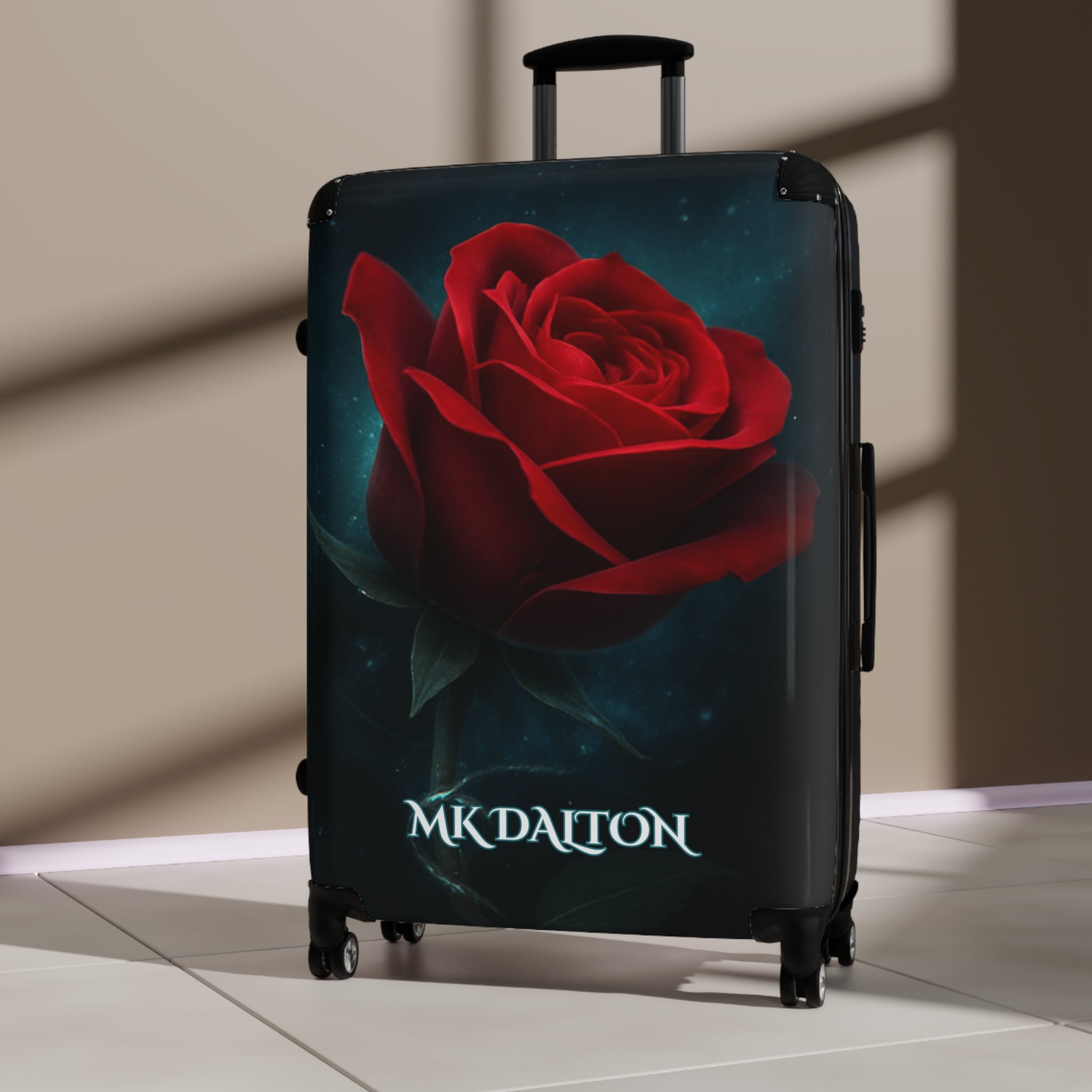 Elegant Rose Suitcase - Travel Bag, Floral Luggage, Vacation Gear, Travel Essential, Stylish Carry-On