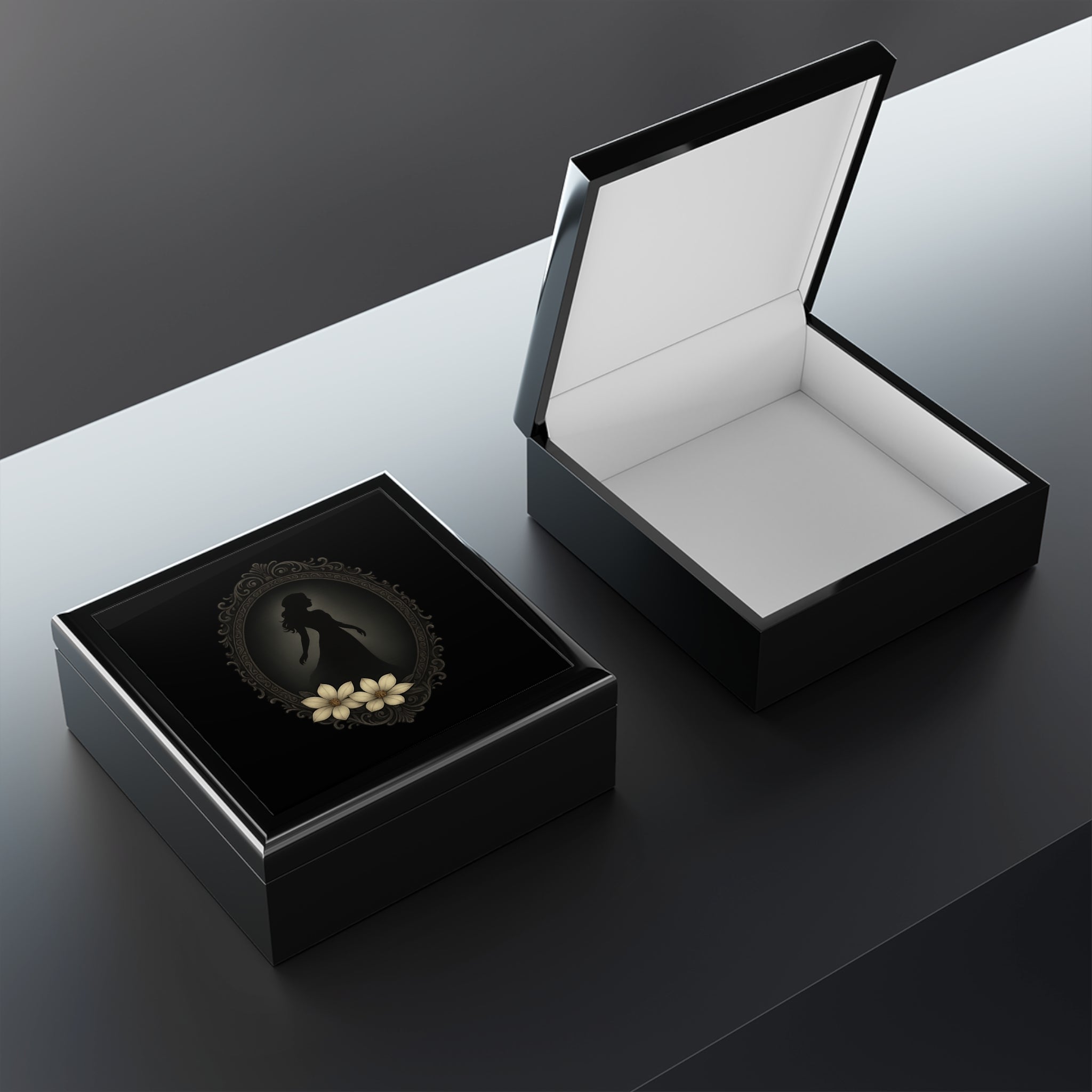 Cameo Shadow Gothic Jewelry Box Art – Shadows of the South Collection