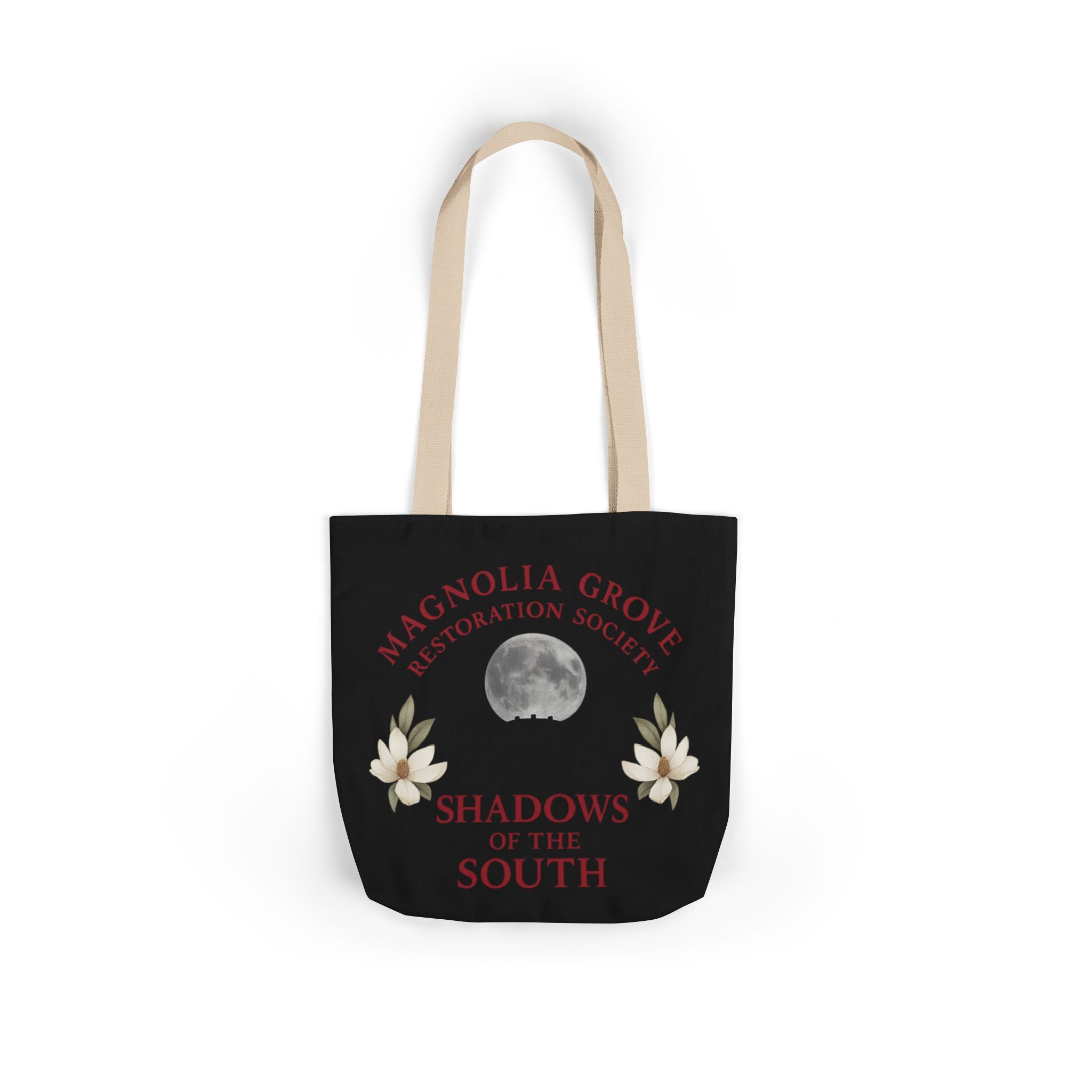 Magnolia Grove Restoration Society Canvas Tote Bag – Shadows of the South Series