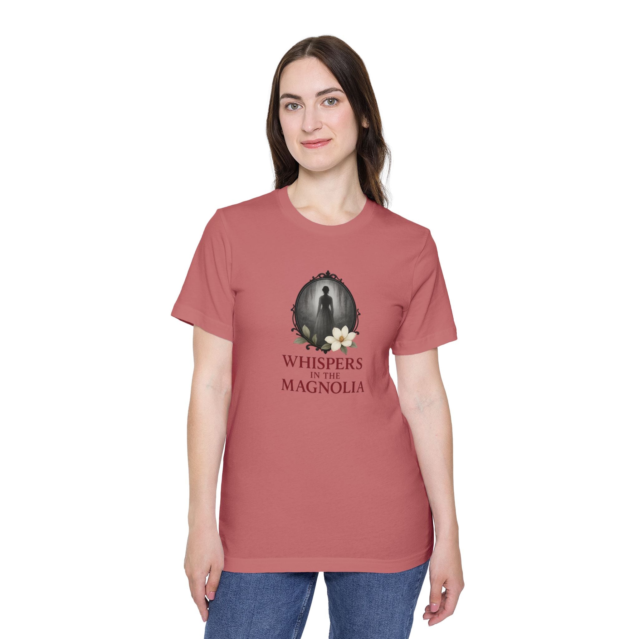 “Whispers in the Magnolia” Gothic Cameo T-Shirt – Shadows of the South Series