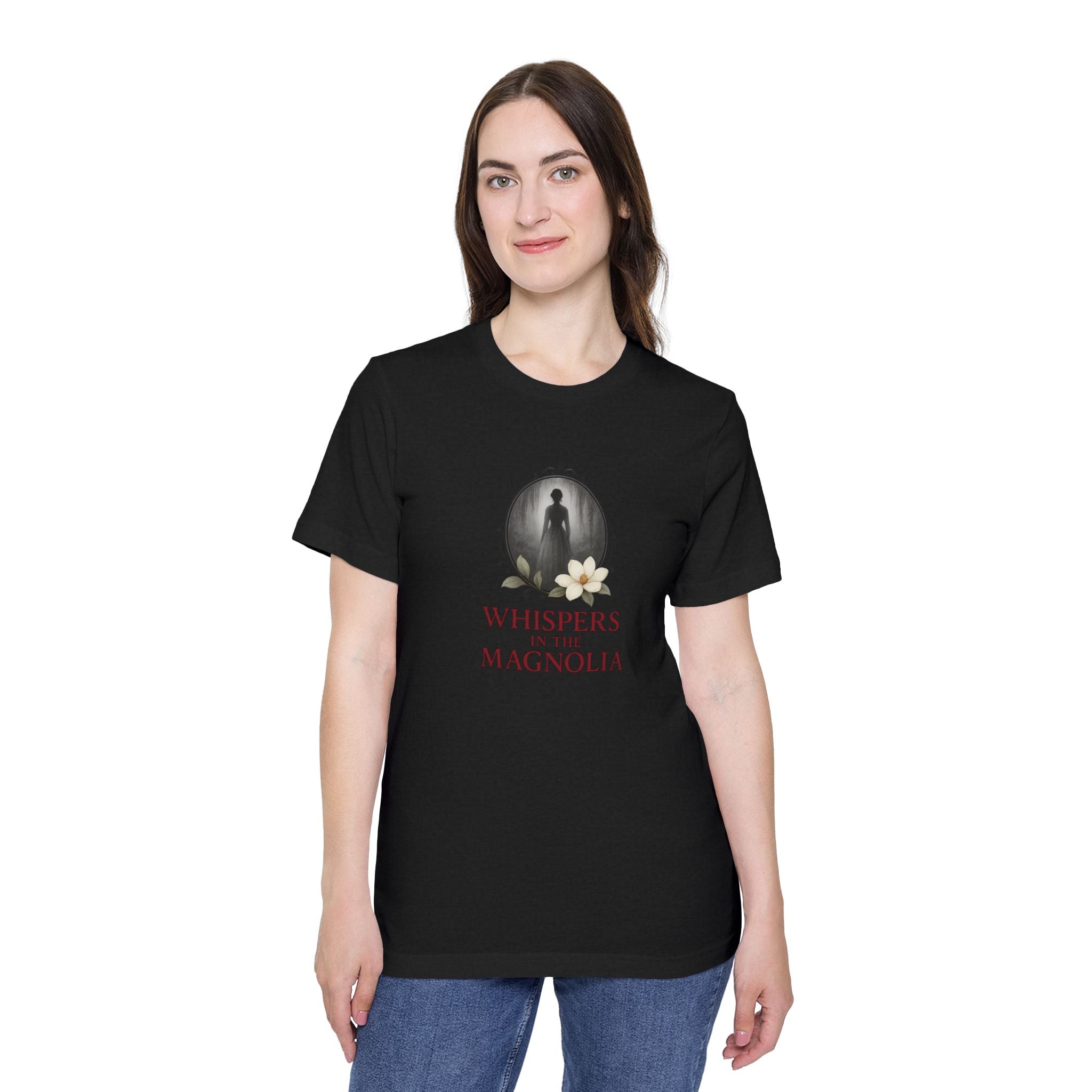 “Whispers in the Magnolia” Gothic Cameo T-Shirt – Shadows of the South Series