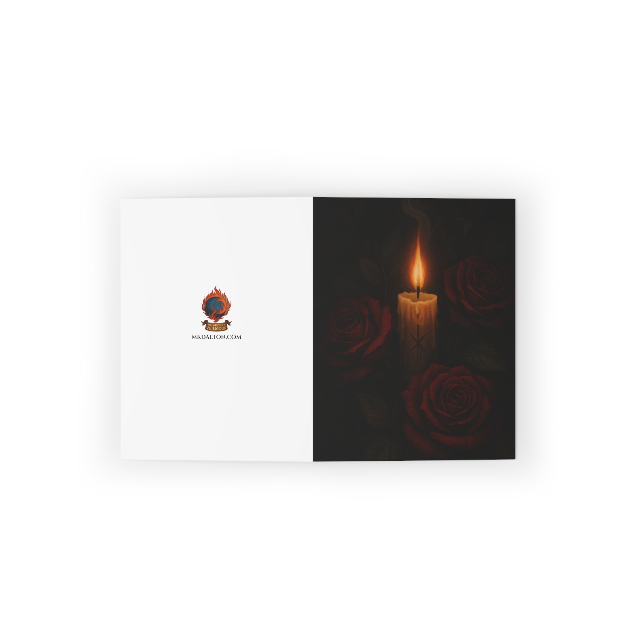 Dark Roses & Flame – Gothic Birthday Card