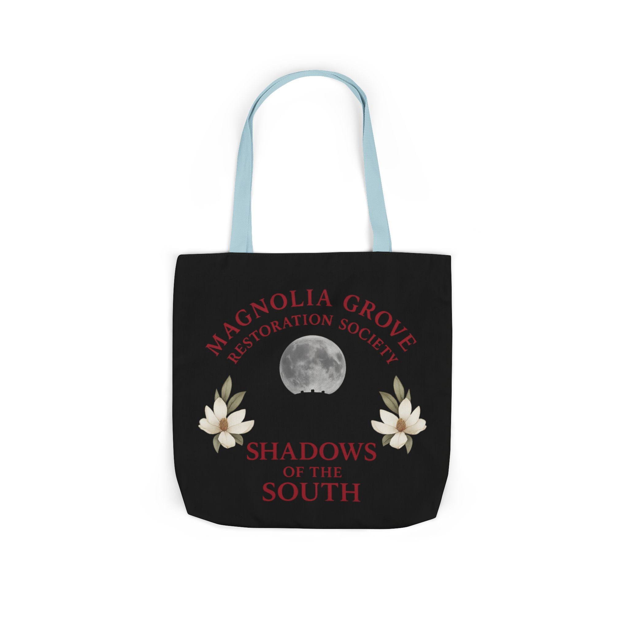 Magnolia Grove Restoration Society Canvas Tote Bag – Shadows of the South Series