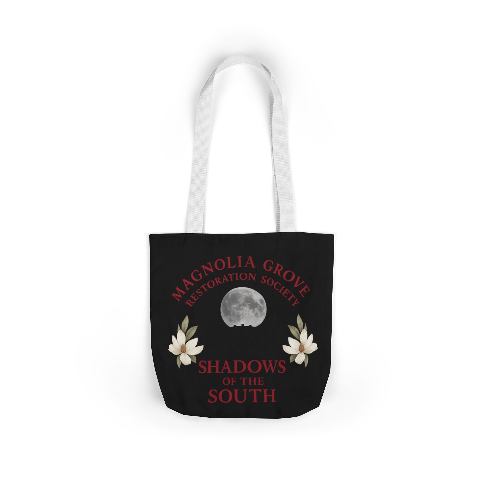 Magnolia Grove Restoration Society Canvas Tote Bag – Shadows of the South Series