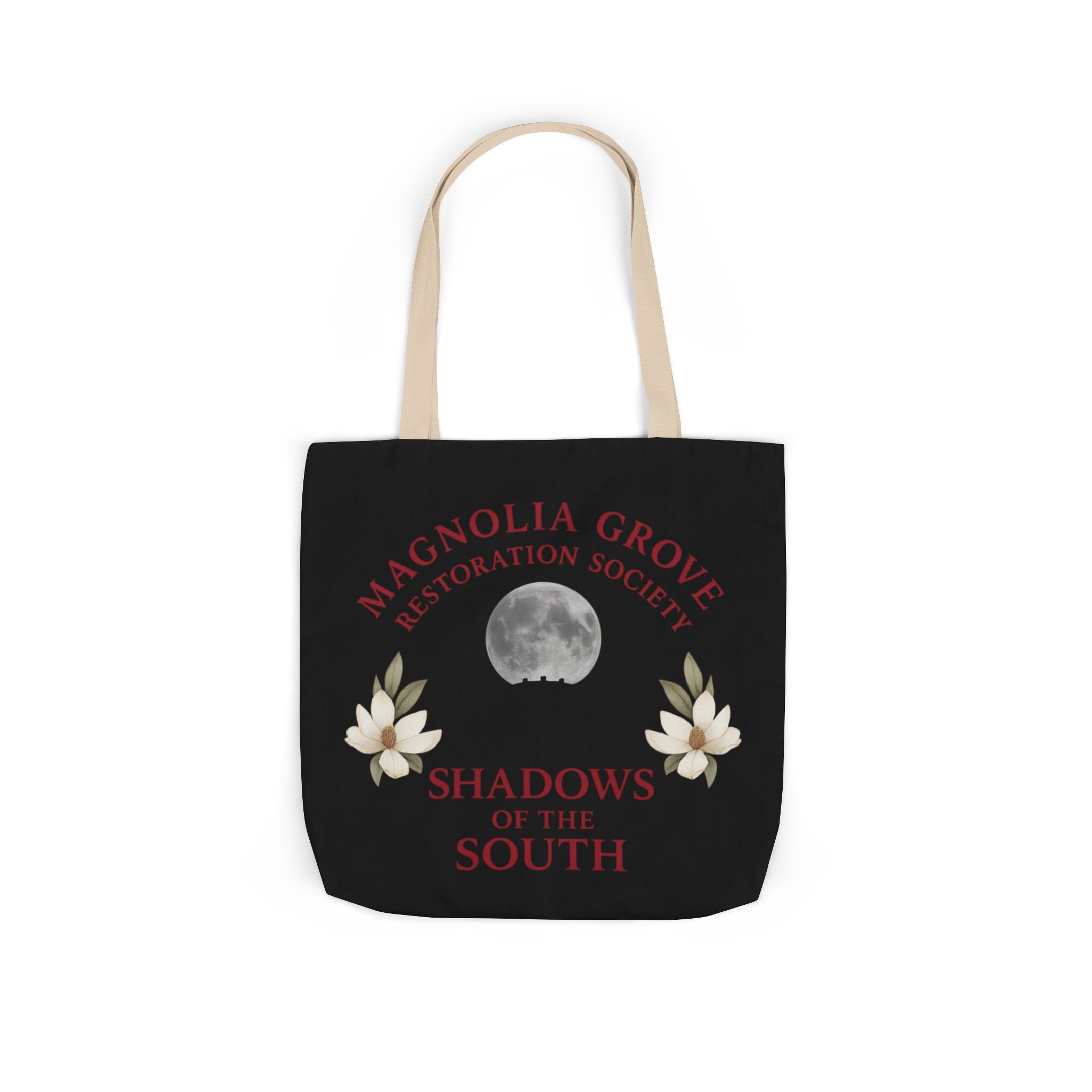 Magnolia Grove Restoration Society Canvas Tote Bag – Shadows of the South Series