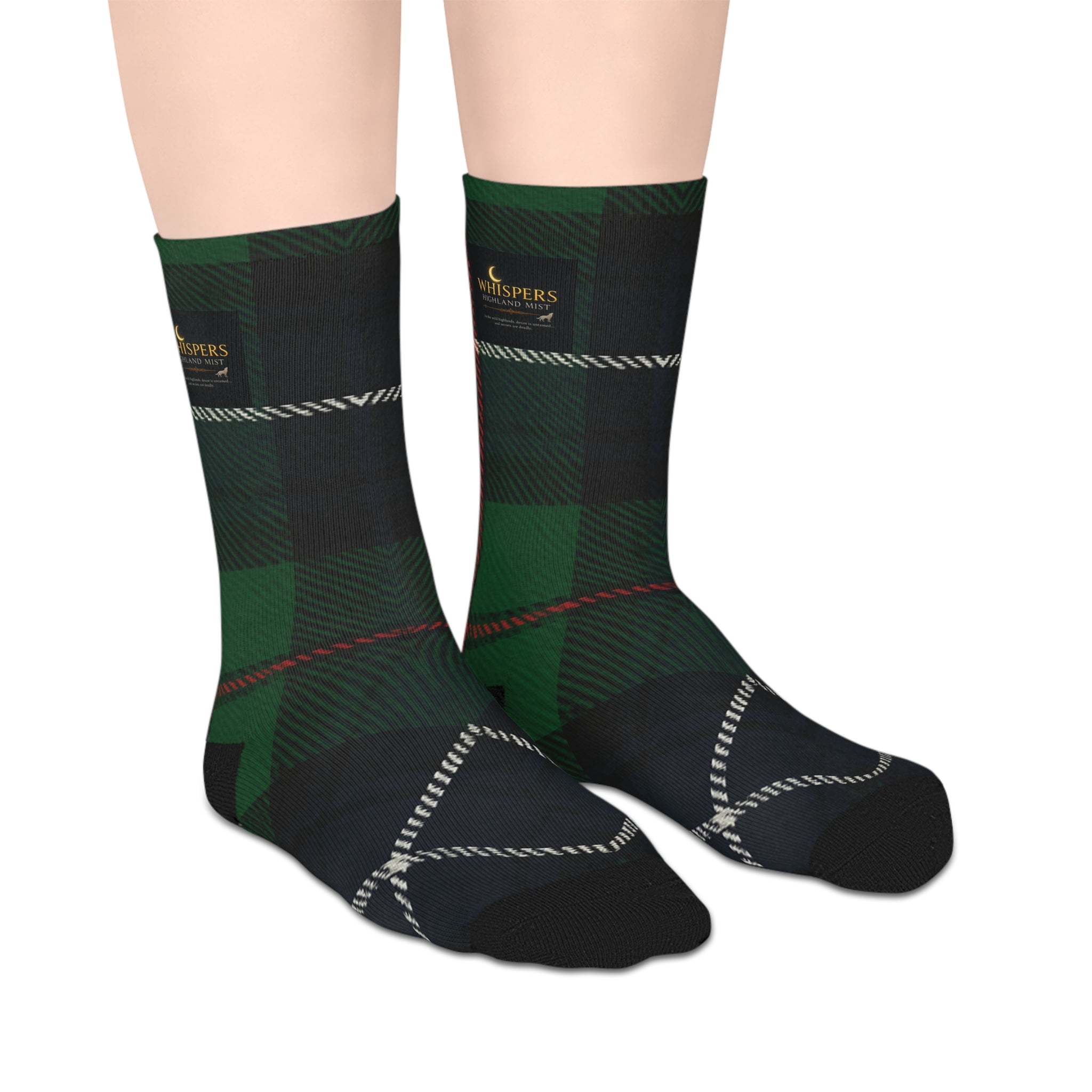 Clan MacKenzie Plaid Socks - Whispers in the Highland Mist