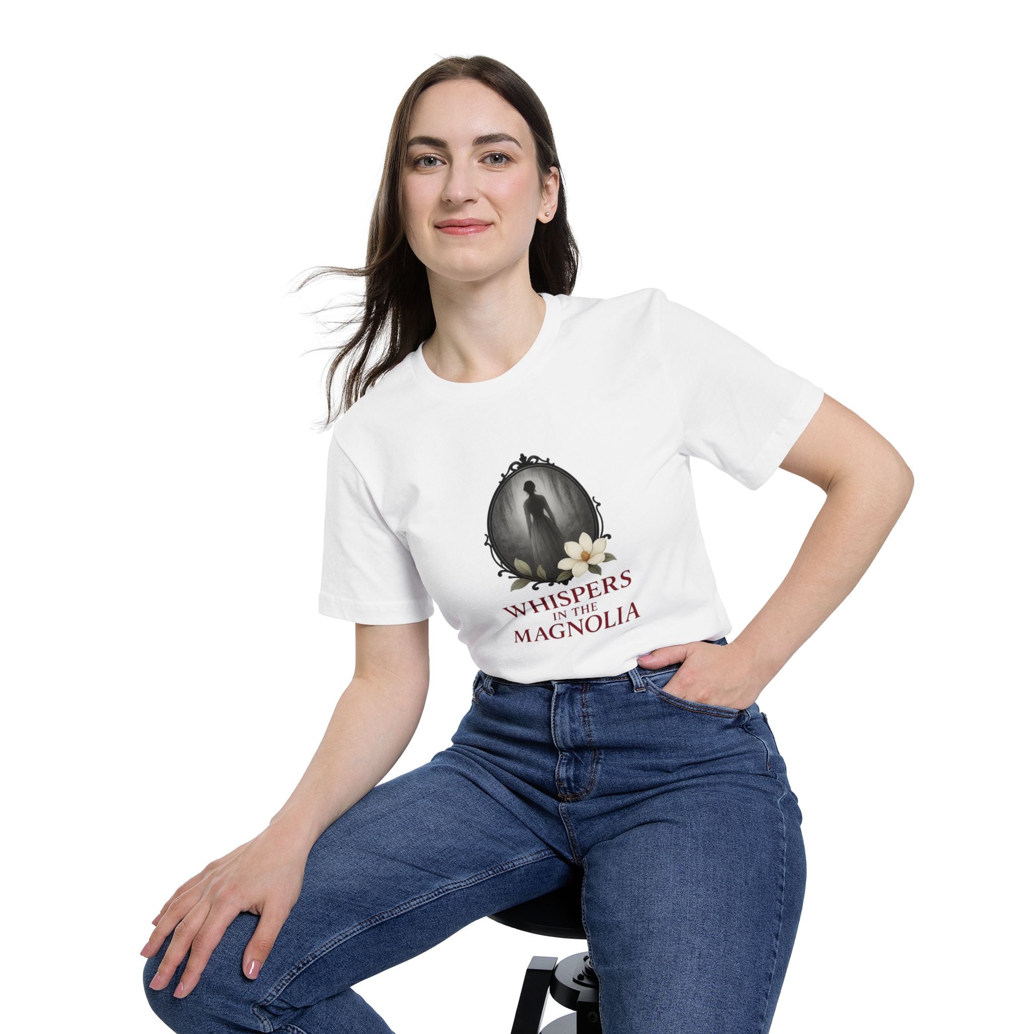 “Whispers in the Magnolia” Gothic Cameo T-Shirt – Shadows of the South Series