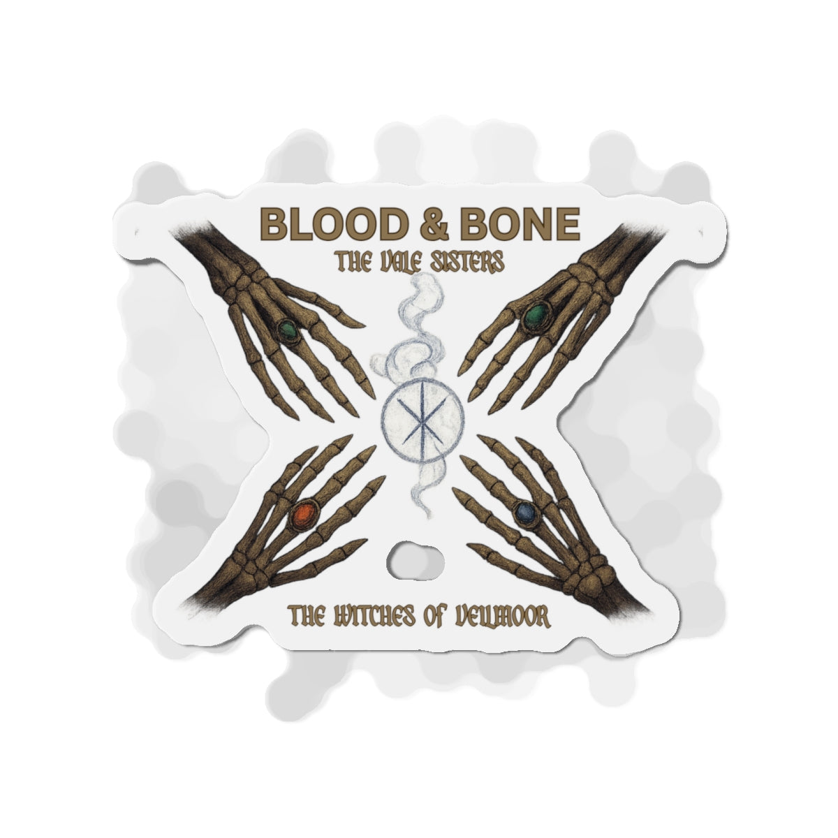 Blood & Bone Ritual Circle Die-Cut Magnet – The Witches of Veilmoor Collection