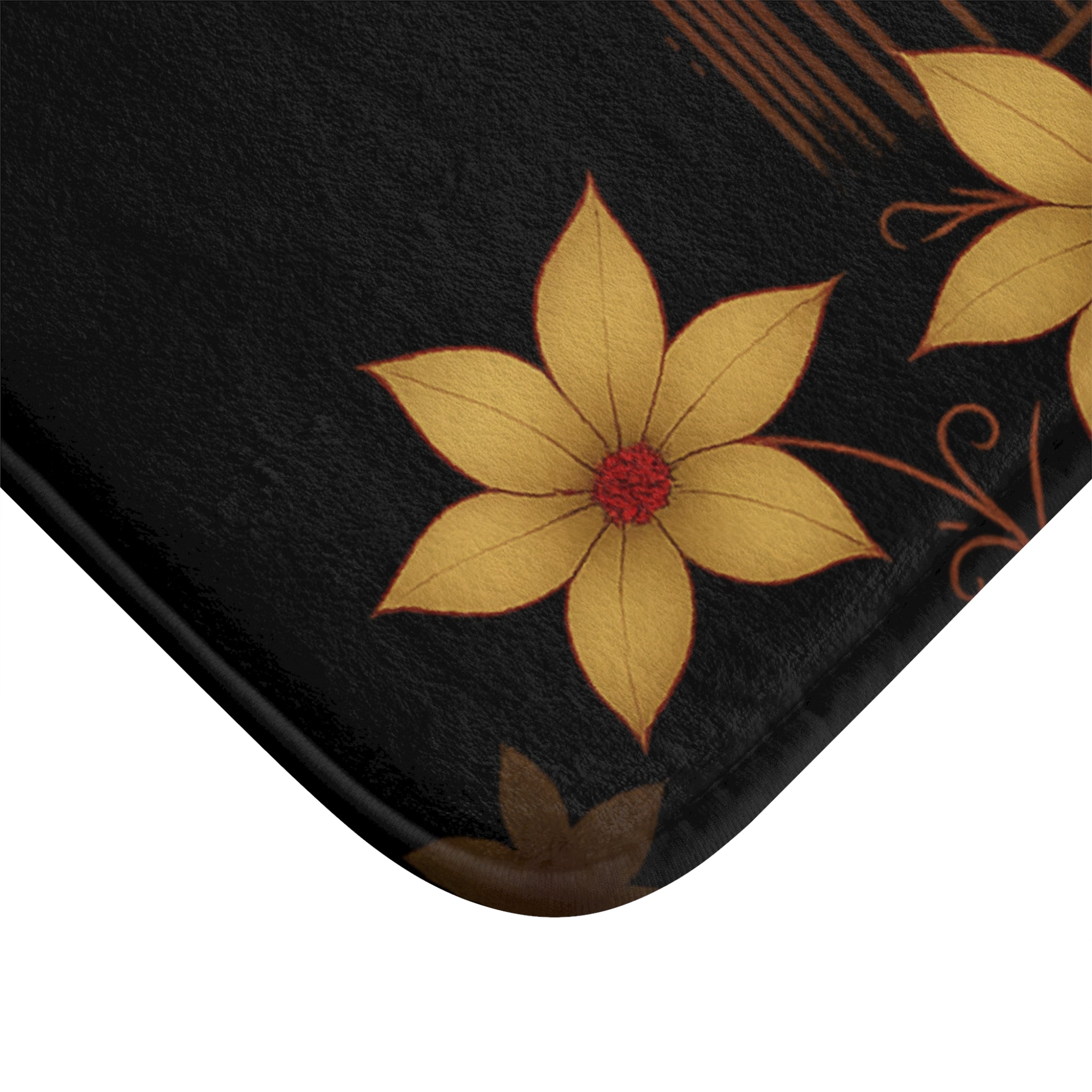 Gothic Magnolia Moon Bath Mat – Memory Foam Comfort with Anti-Slip Backing