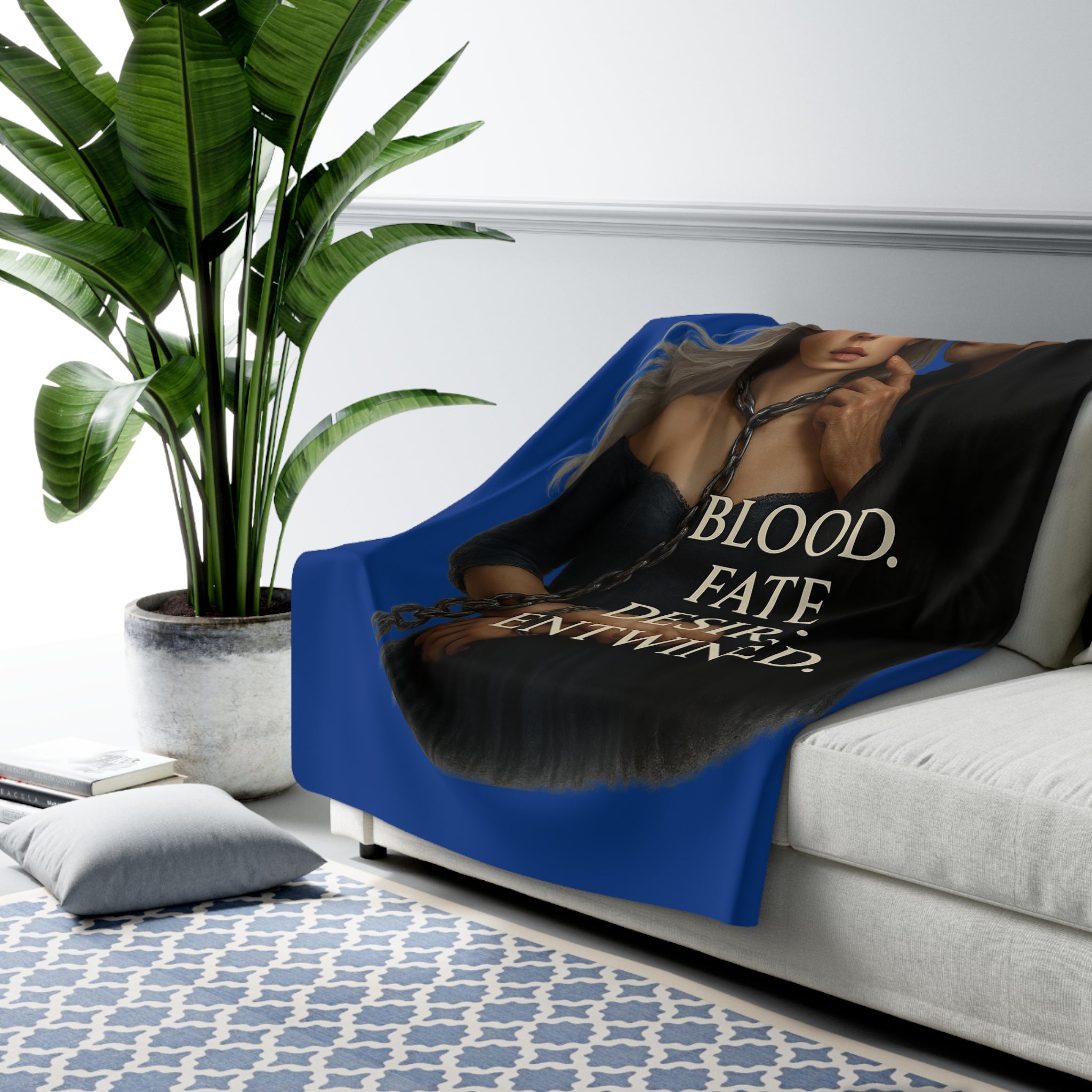 Blood. Fate. Desire. Entwined. — Sherpa Fleece Blanket