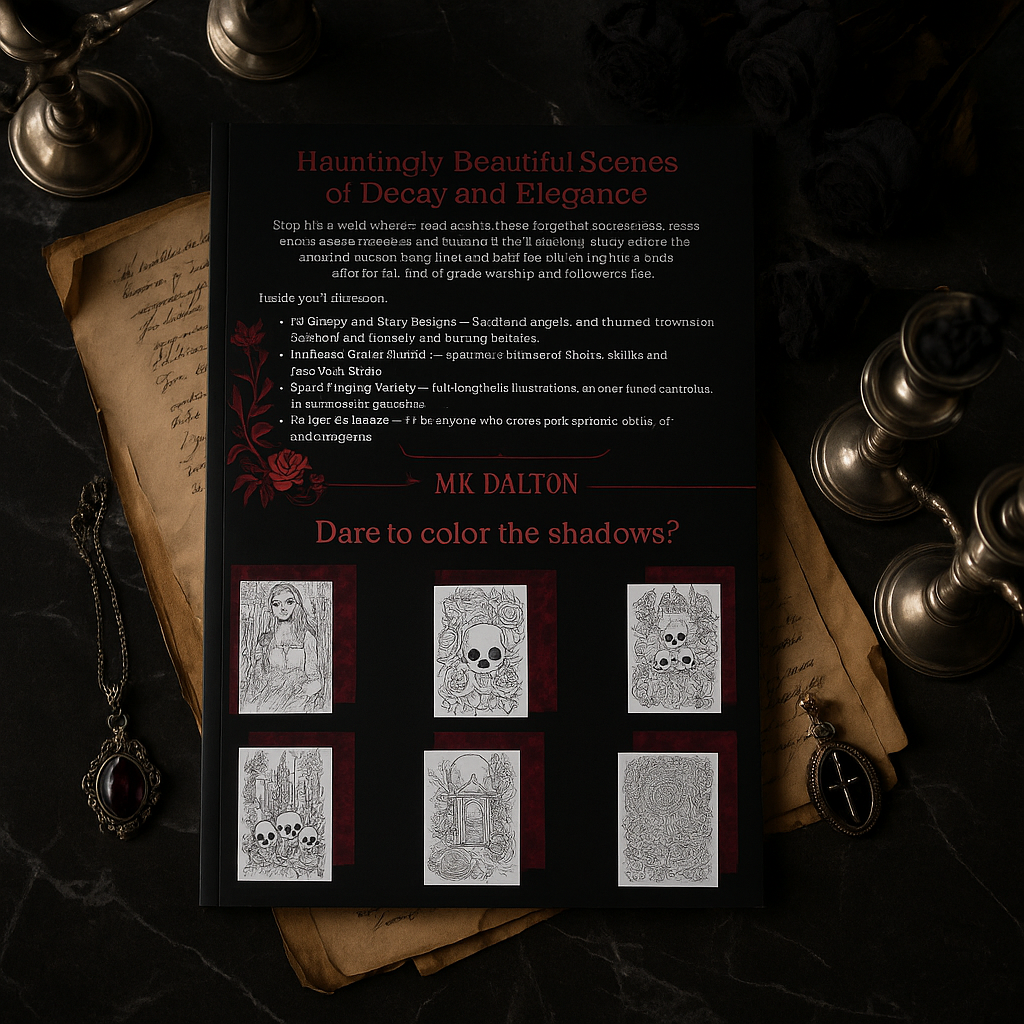 Gothic Roses & Ruins Coloring Book