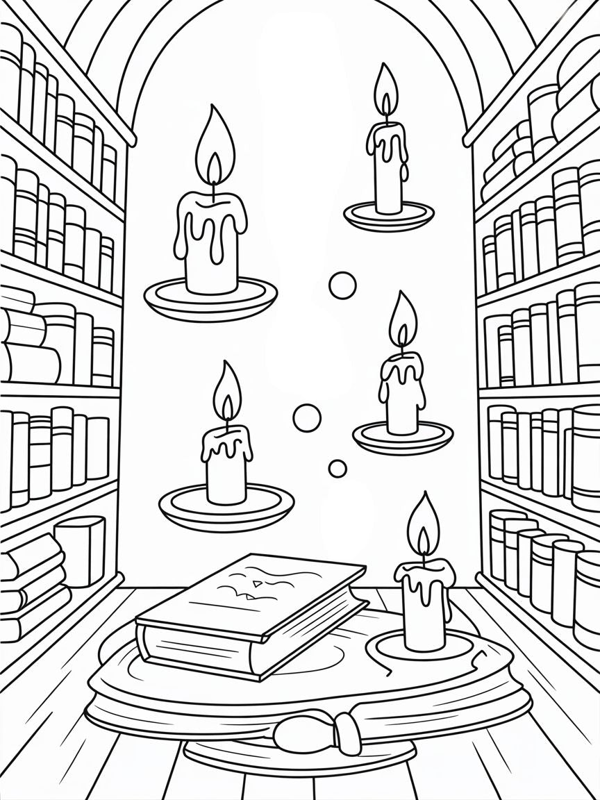 Coven Shadows: Witches of the Night Coloring Book