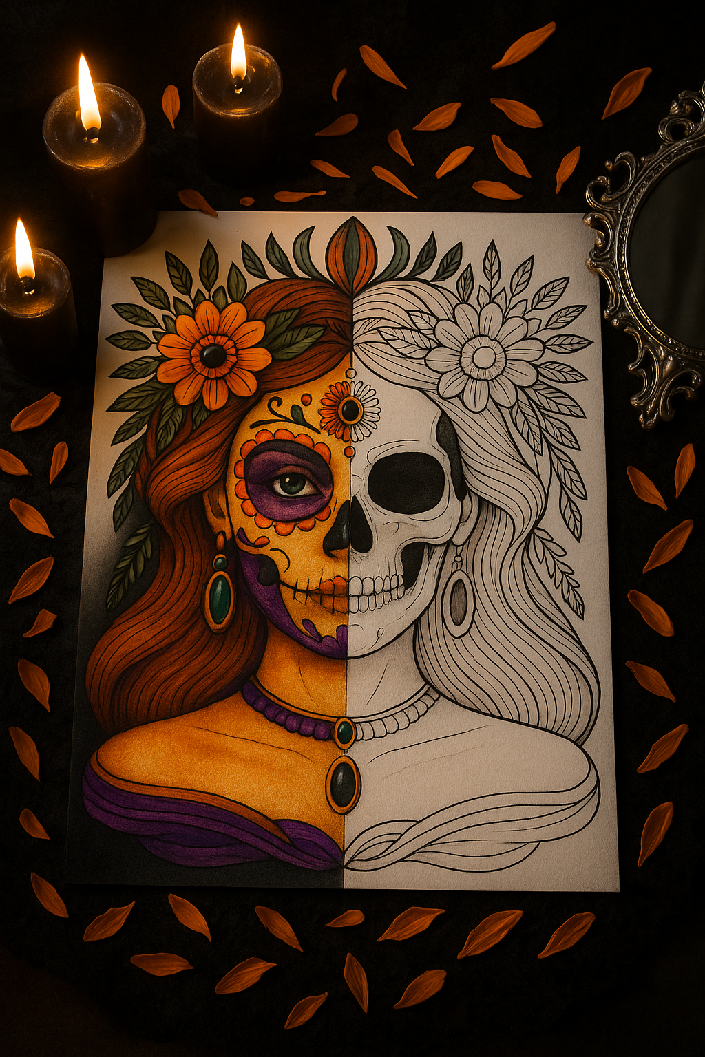 Coven Shadows: Witches of the Night Coloring Book
