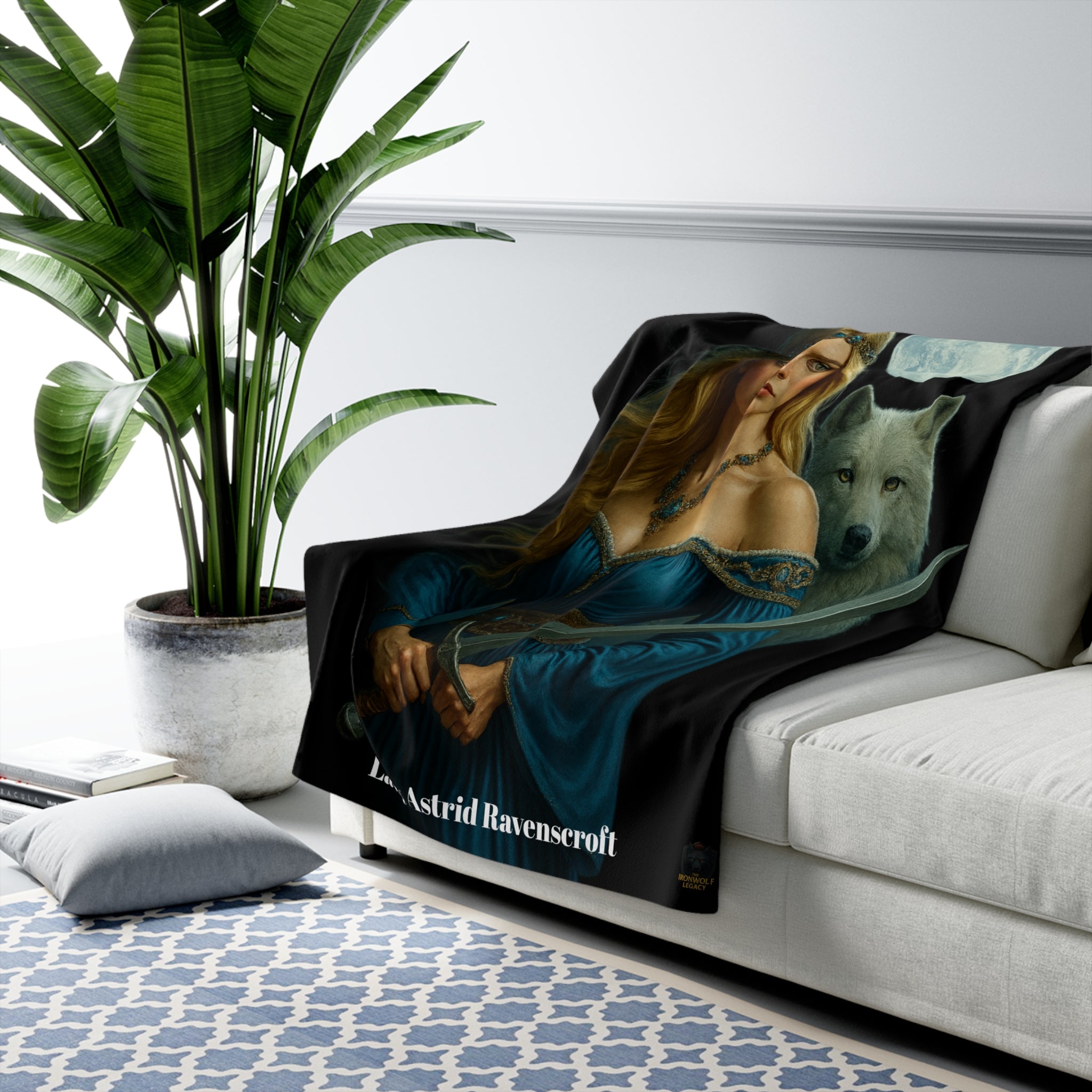 Lady Astrid Ravenscroft – Sherpa Fleece Blanketrt, Unique Bedding
