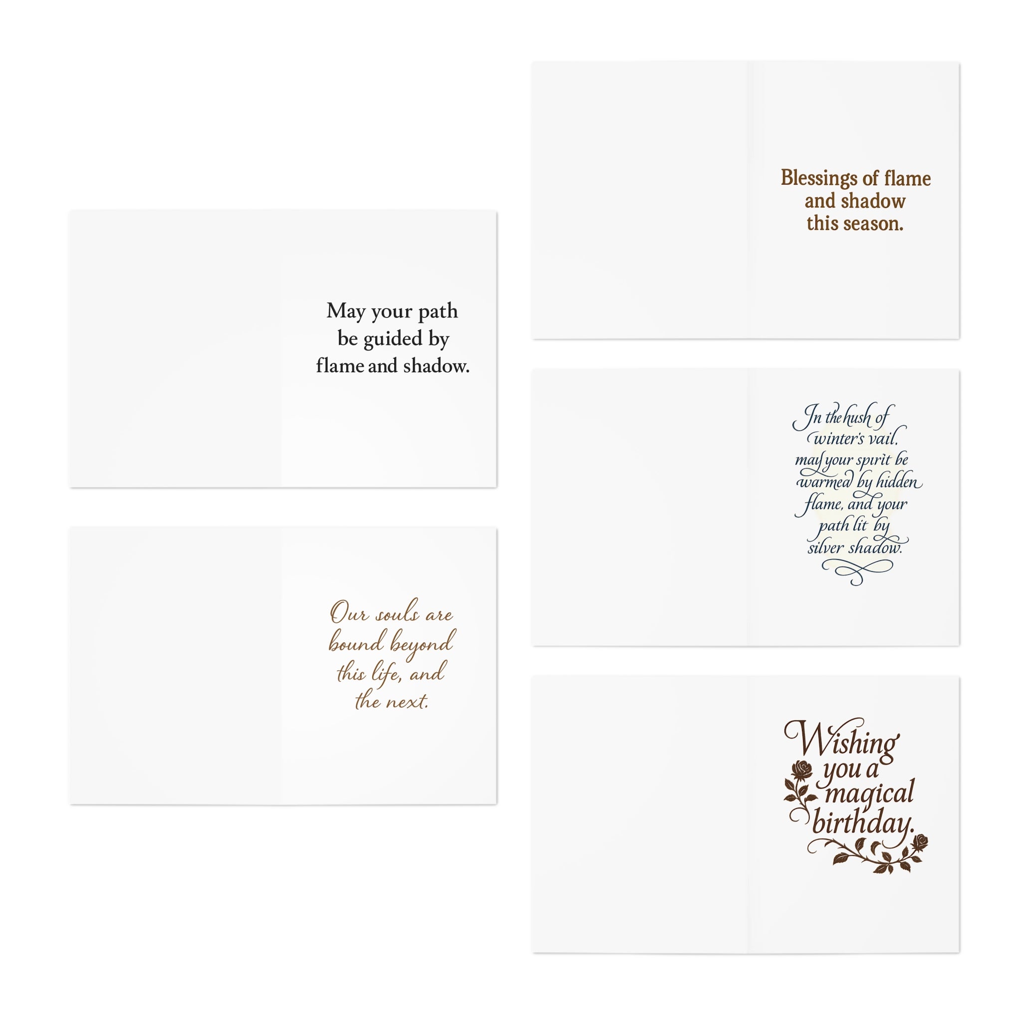 Multi-Design Greeting Cards – 5-Pack, Gothic & Fantasy Art Cards for All Occasions