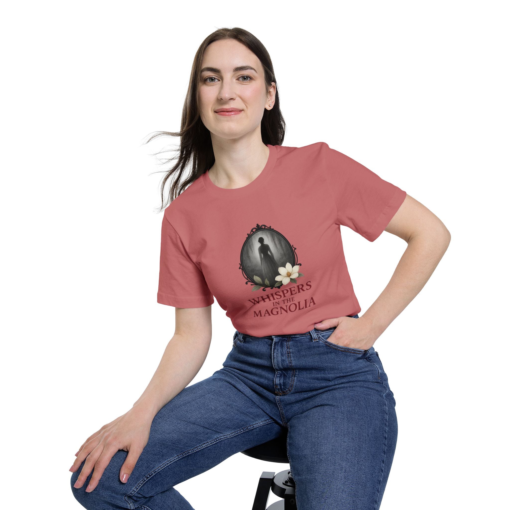 “Whispers in the Magnolia” Gothic Cameo T-Shirt – Shadows of the South Series