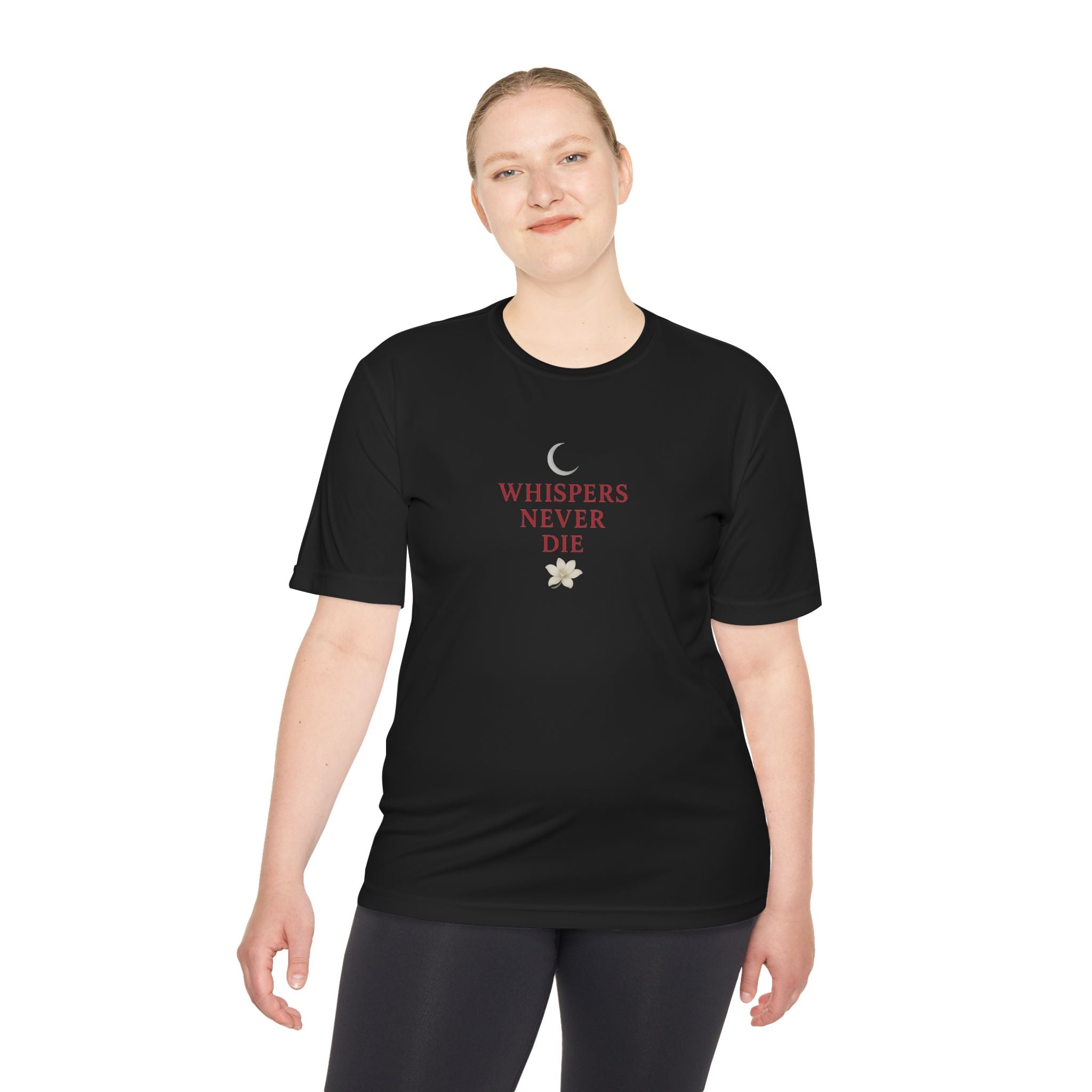 “Whispers Never Die” Gothic Quote T-Shirt – Shadows of the South Series