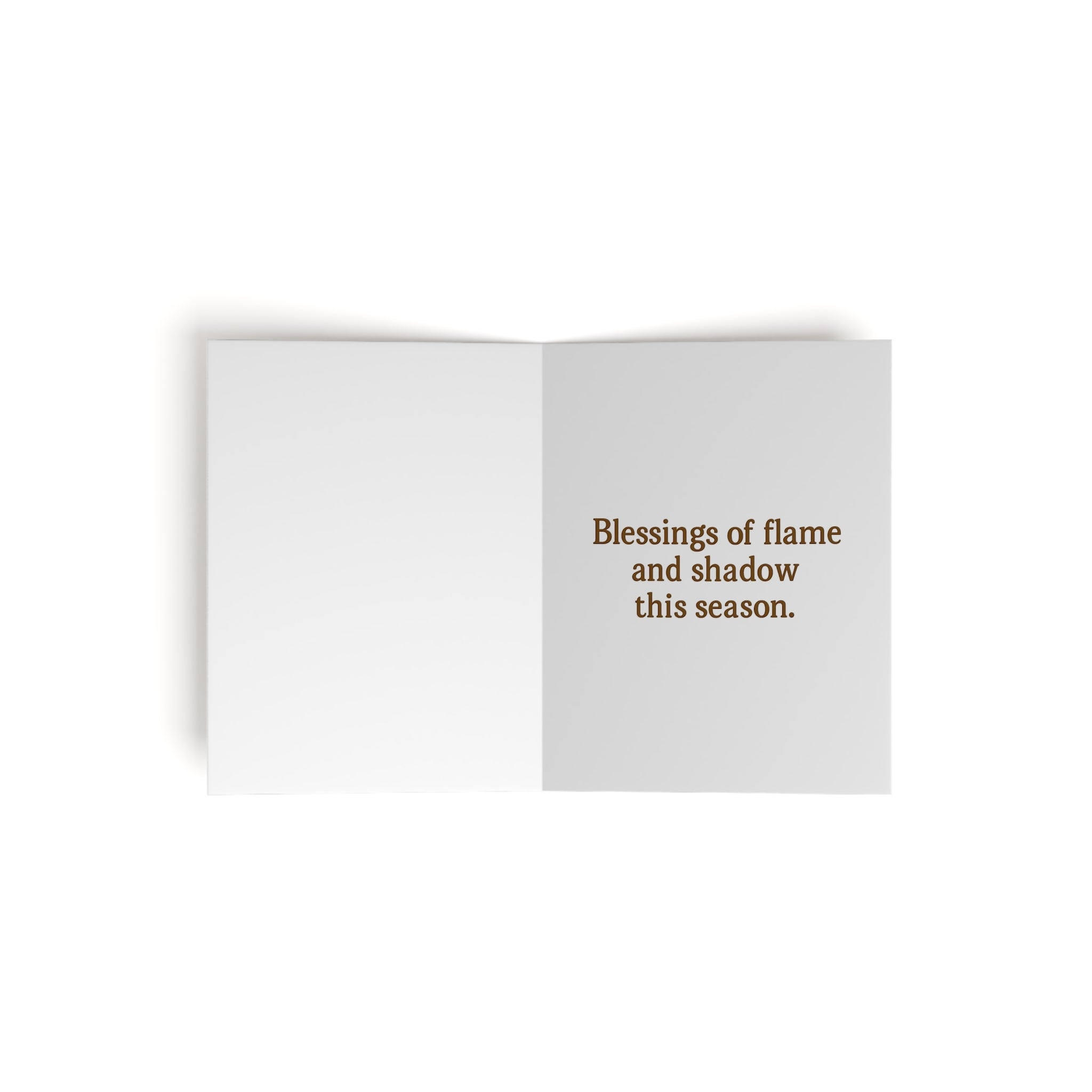 Blessings of Flame and Shadow Greeting Card