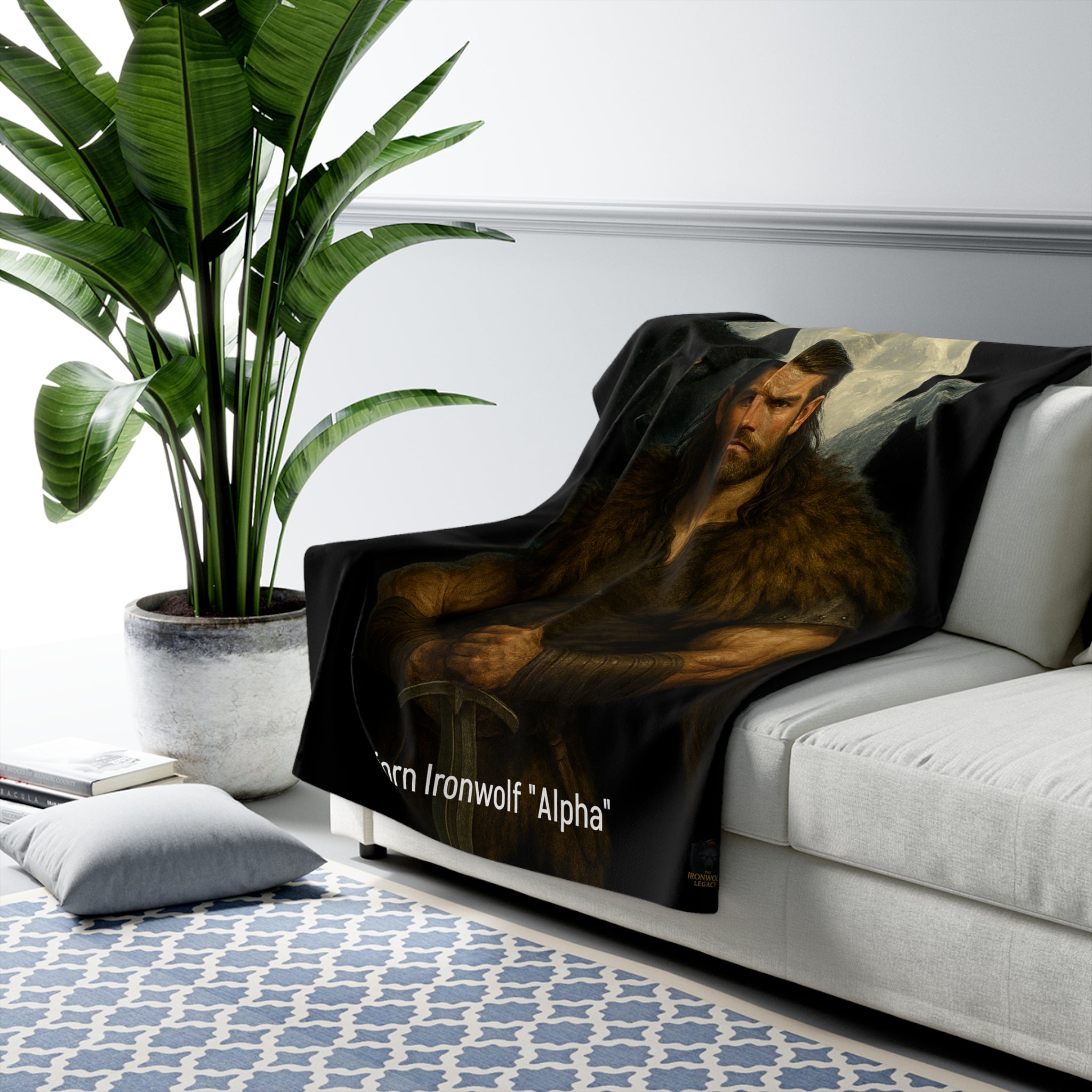 Bjorn Ironwolf “Alpha” – Sherpa Fleece Blanket
