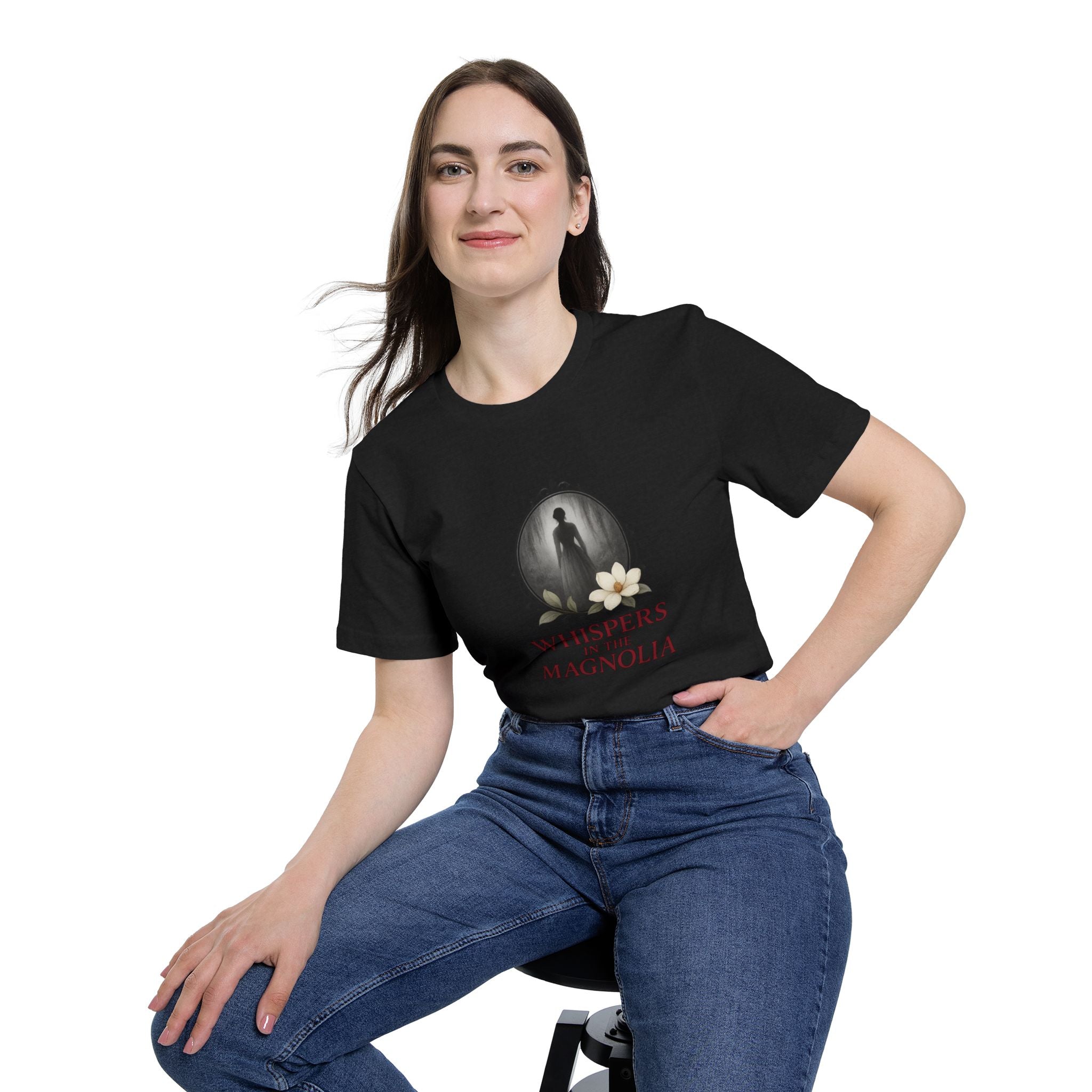 “Whispers in the Magnolia” Gothic Cameo T-Shirt – Shadows of the South Series