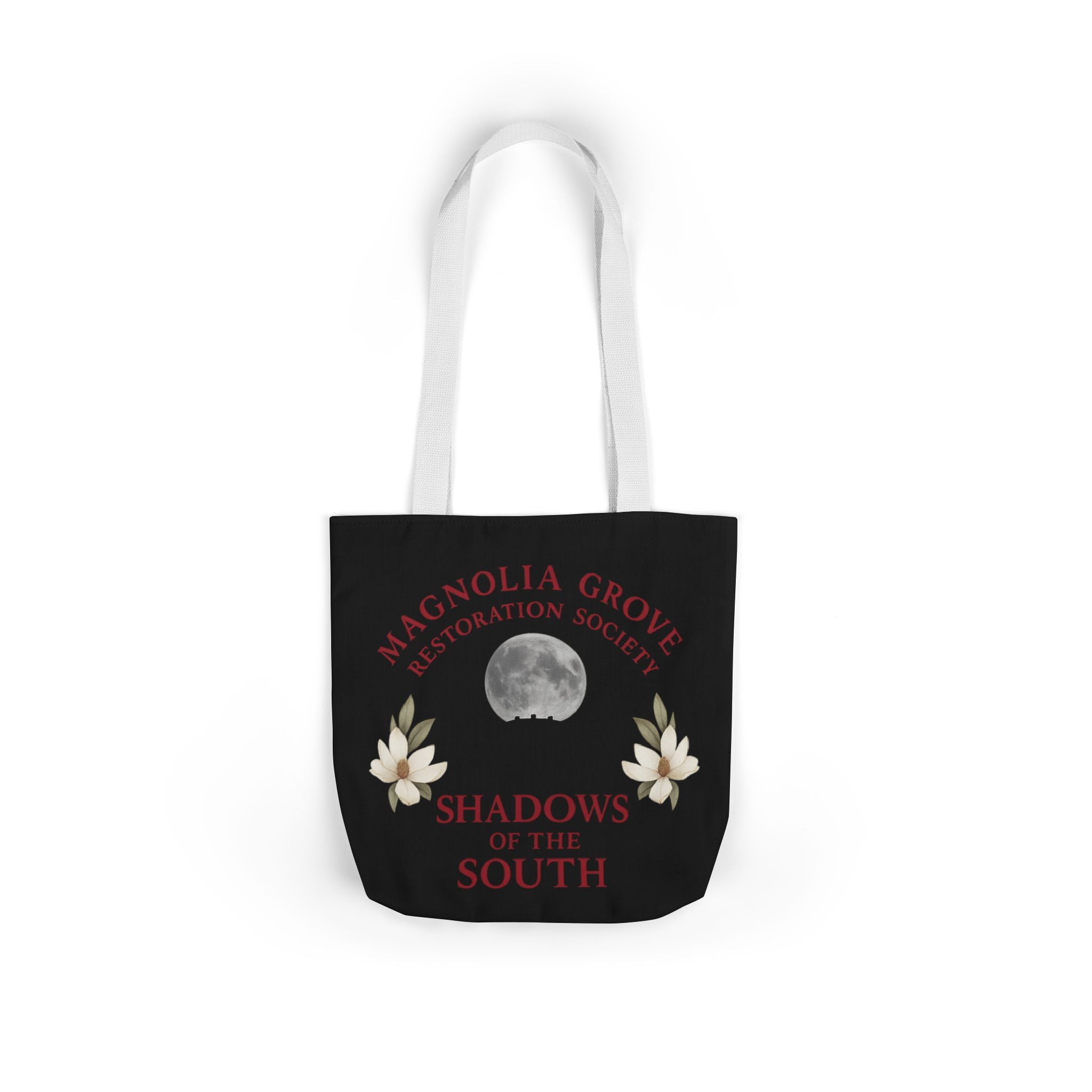 Magnolia Grove Restoration Society Canvas Tote Bag – Shadows of the South Series