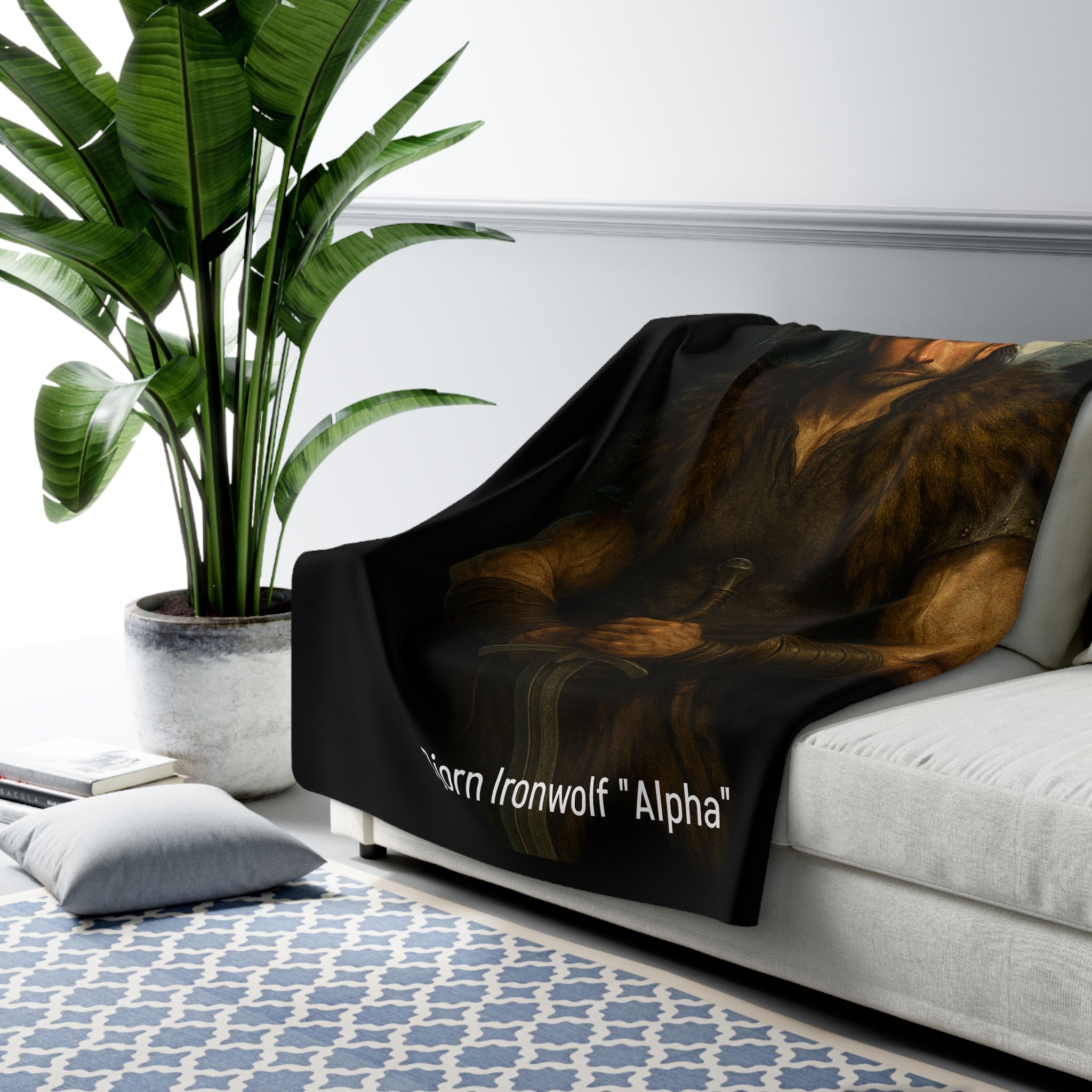 Bjorn Ironwolf “Alpha” – Sherpa Fleece Blanket