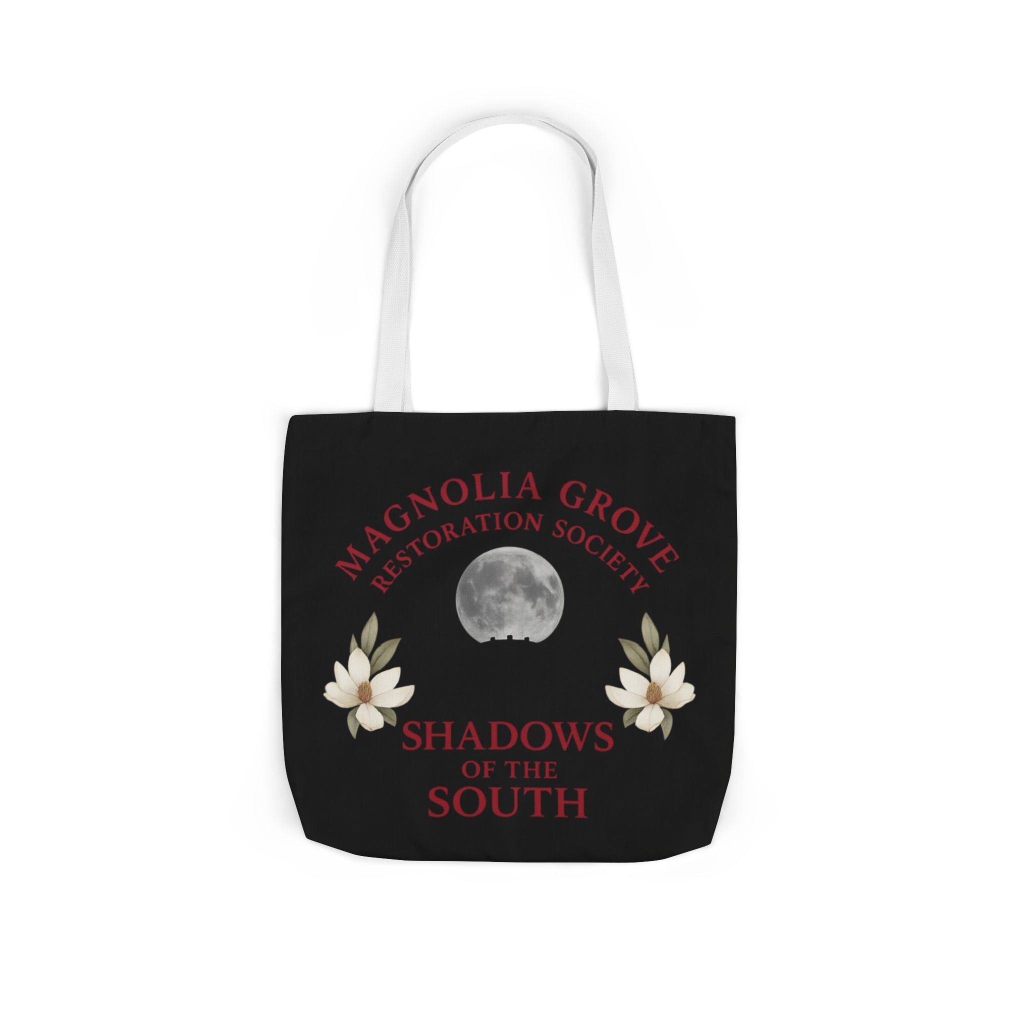 Magnolia Grove Restoration Society Canvas Tote Bag – Shadows of the South Series