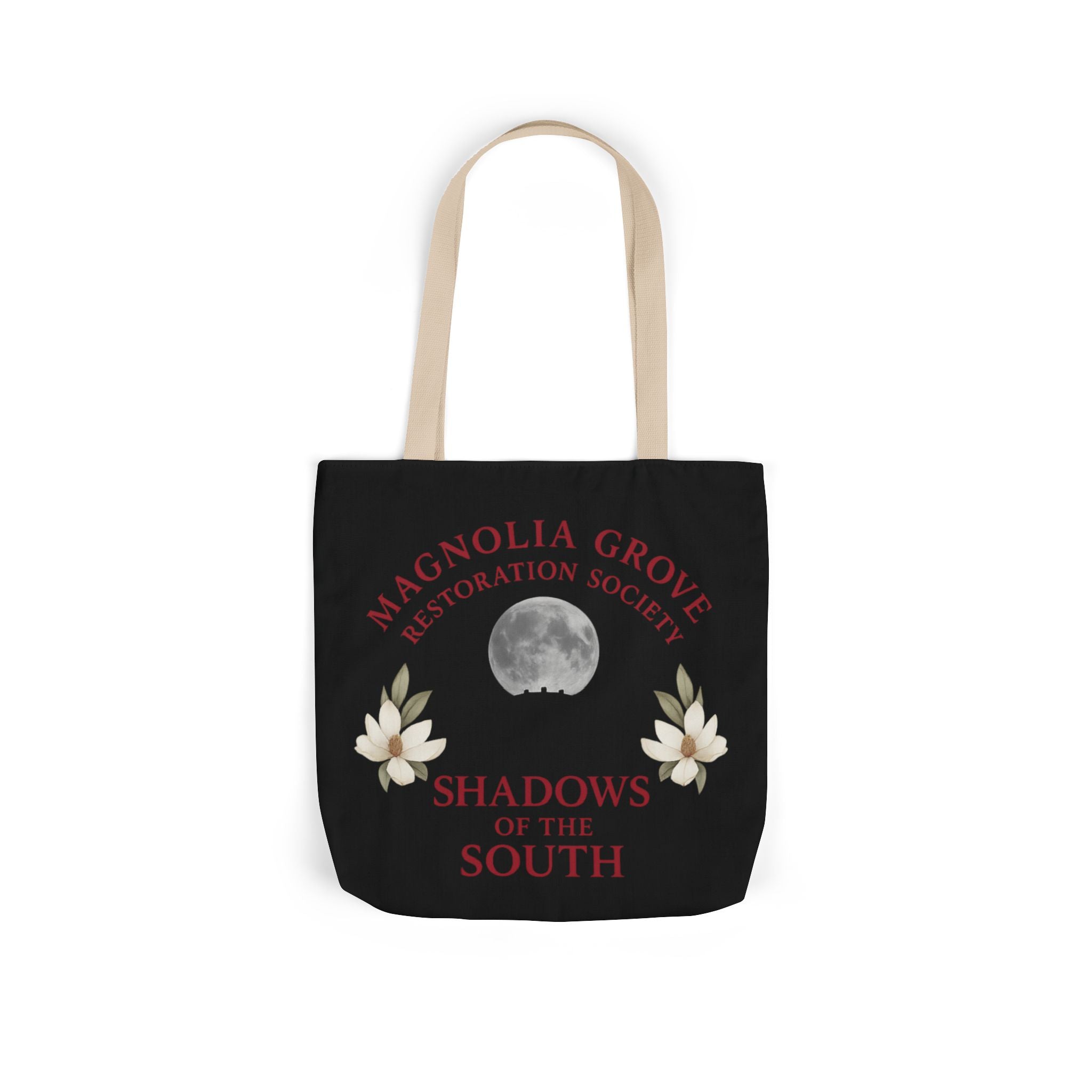 Magnolia Grove Restoration Society Canvas Tote Bag – Shadows of the South Series
