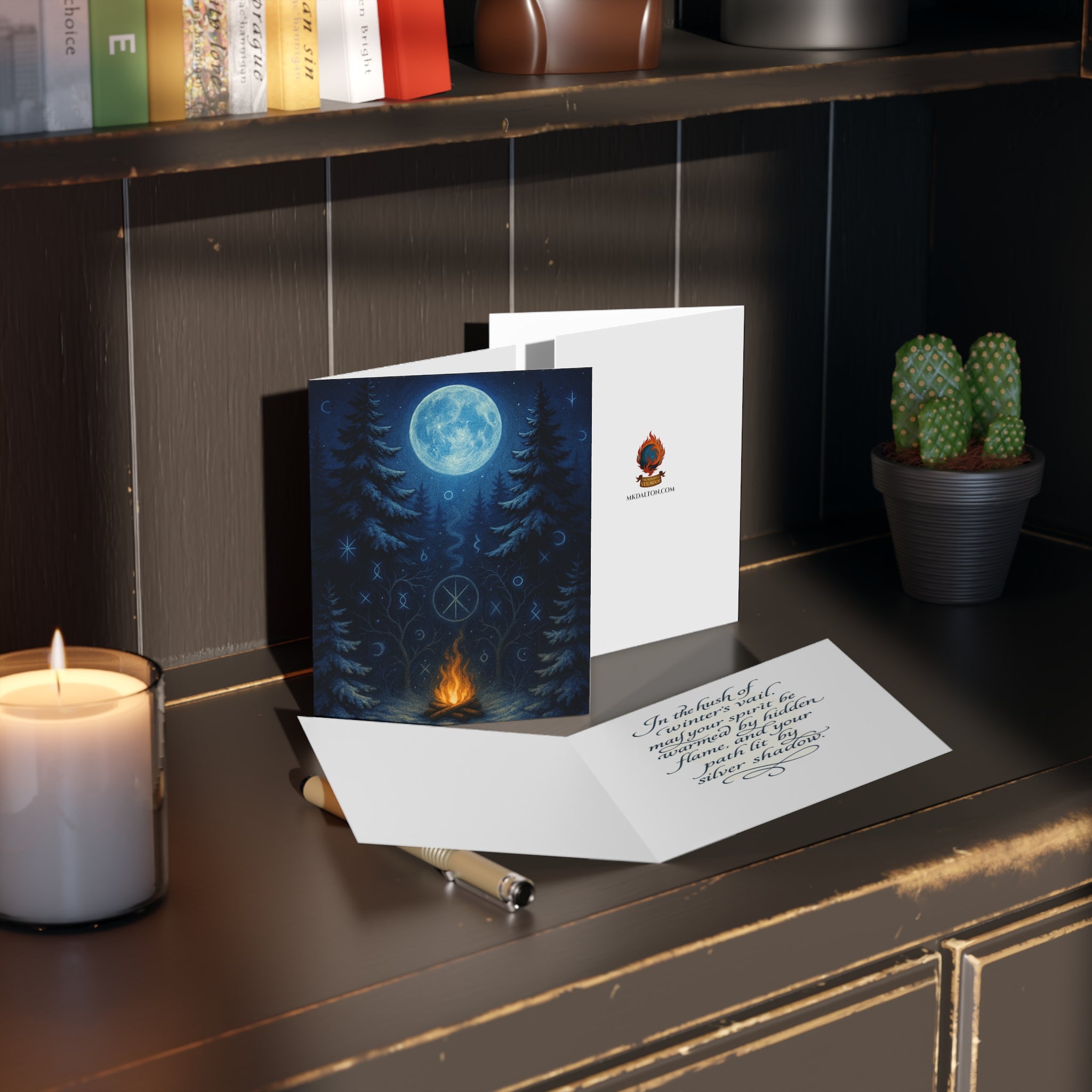 In the Hush of Winter’s Veil – Gothic Witchy Holiday Card