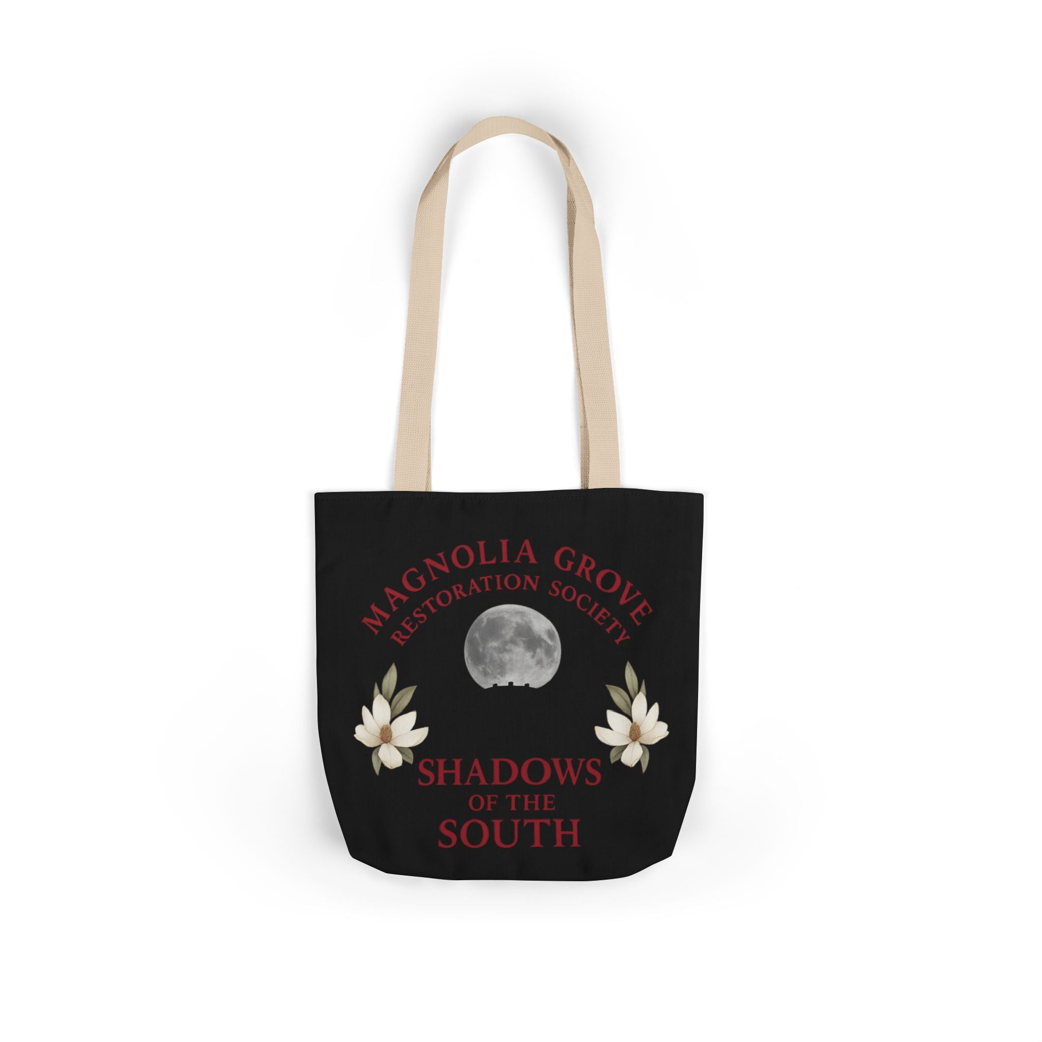 Magnolia Grove Restoration Society Canvas Tote Bag – Shadows of the South Series