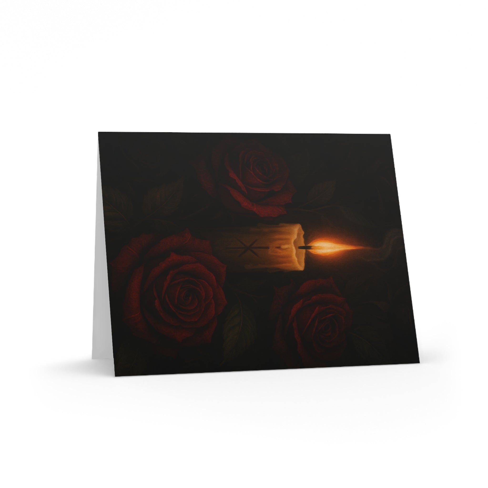 Dark Roses & Flame – Gothic Birthday Card