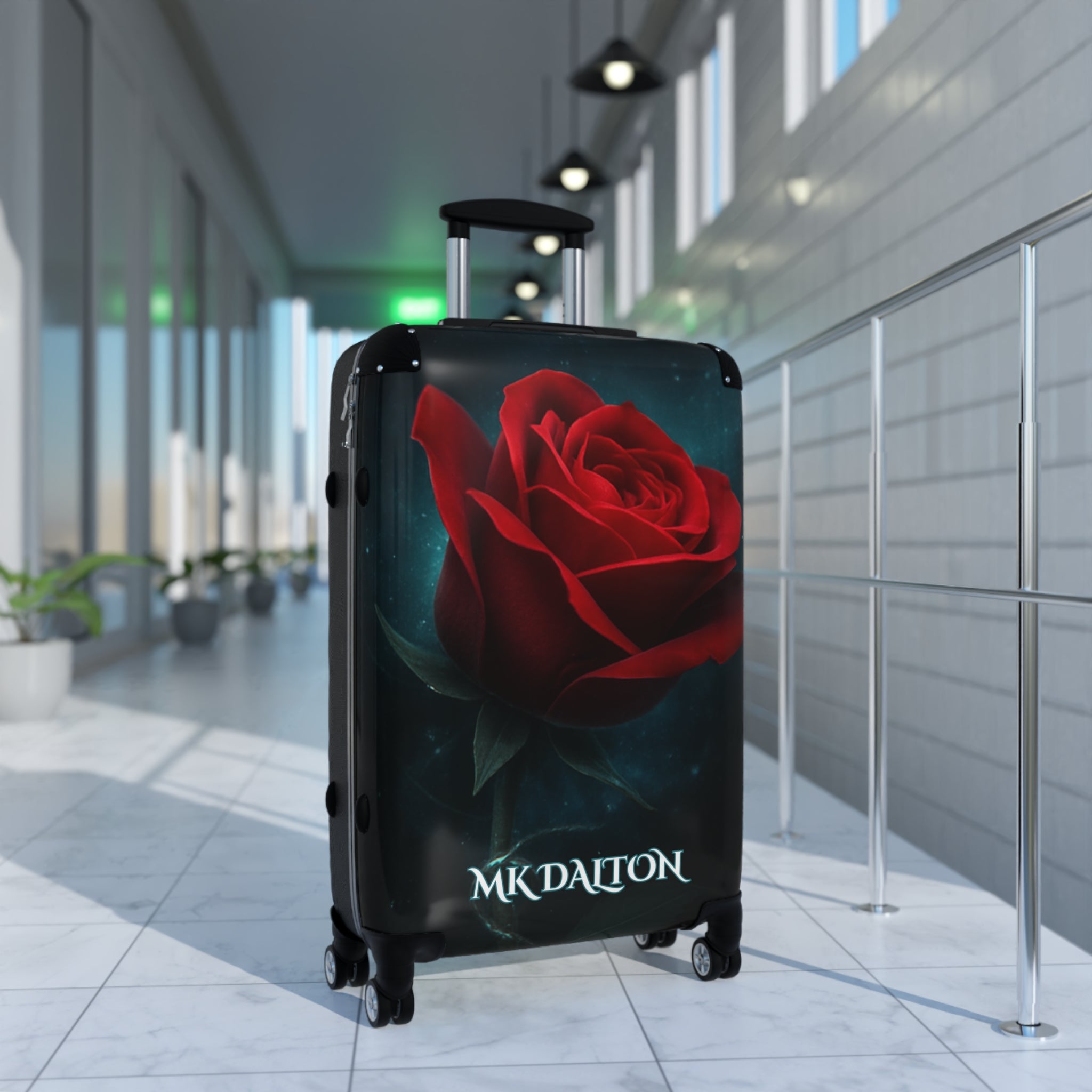Elegant Rose Suitcase - Travel Bag, Floral Luggage, Vacation Gear, Travel Essential, Stylish Carry-On