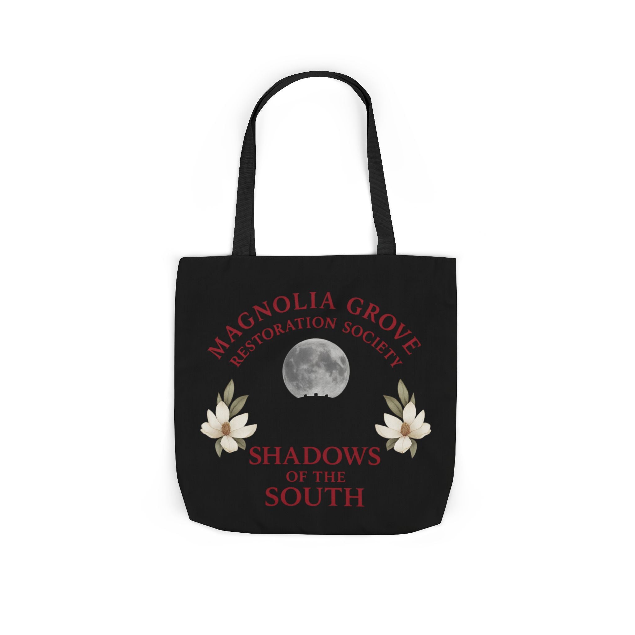 Magnolia Grove Restoration Society Canvas Tote Bag – Shadows of the South Series