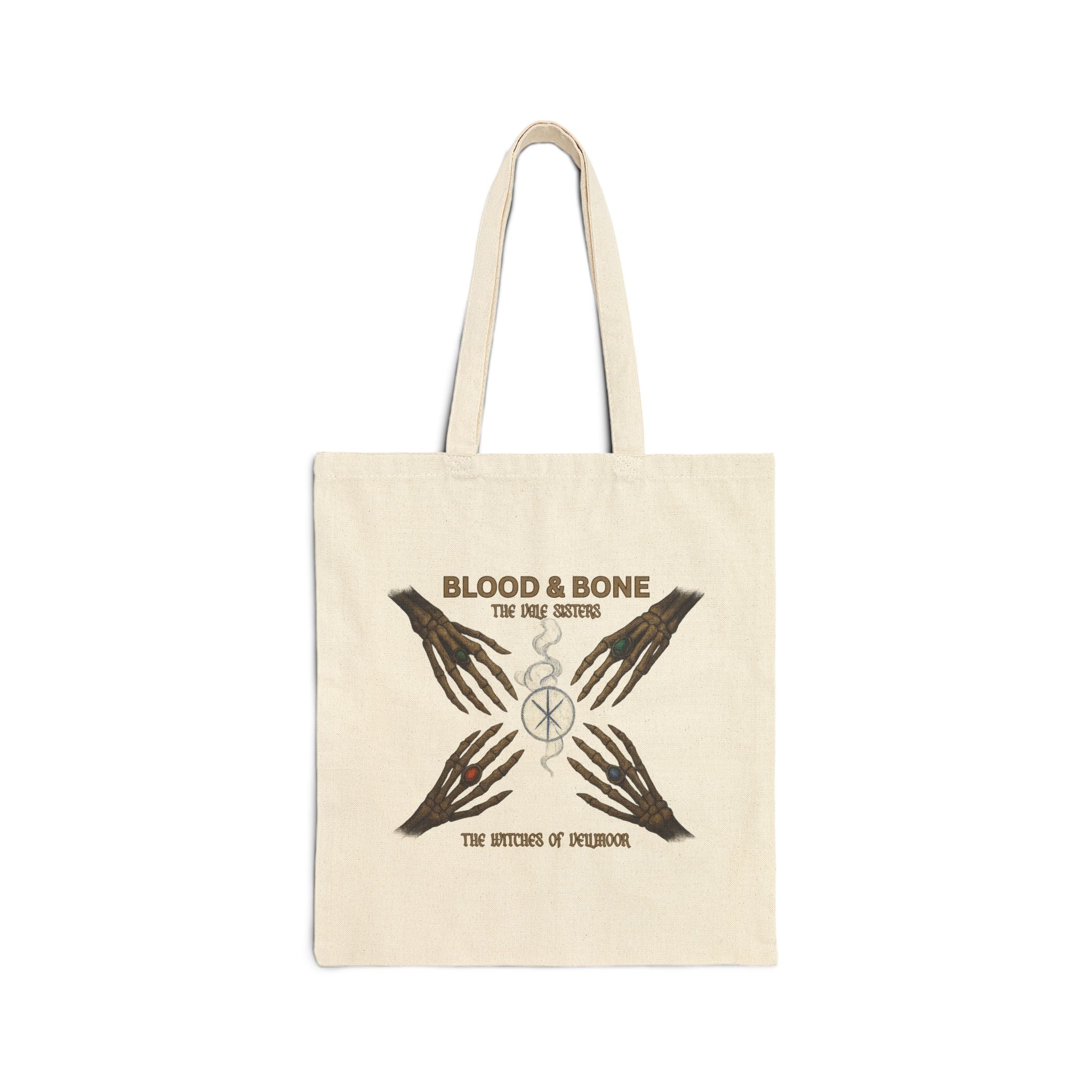 Blood & Bone Ritual Circle Tote Bag – Eco-Friendly Cotton Canvas