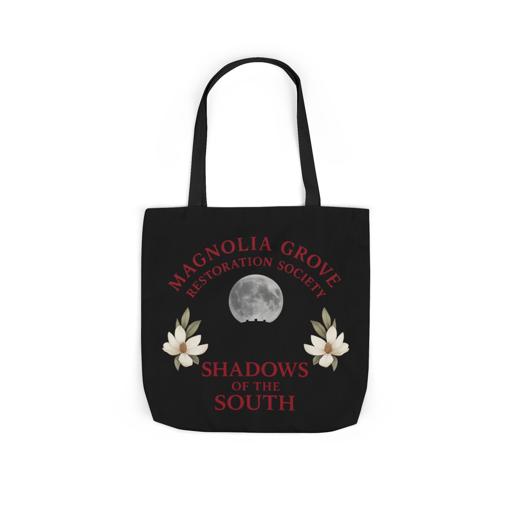 Magnolia Grove Restoration Society Canvas Tote Bag – Shadows of the South Series