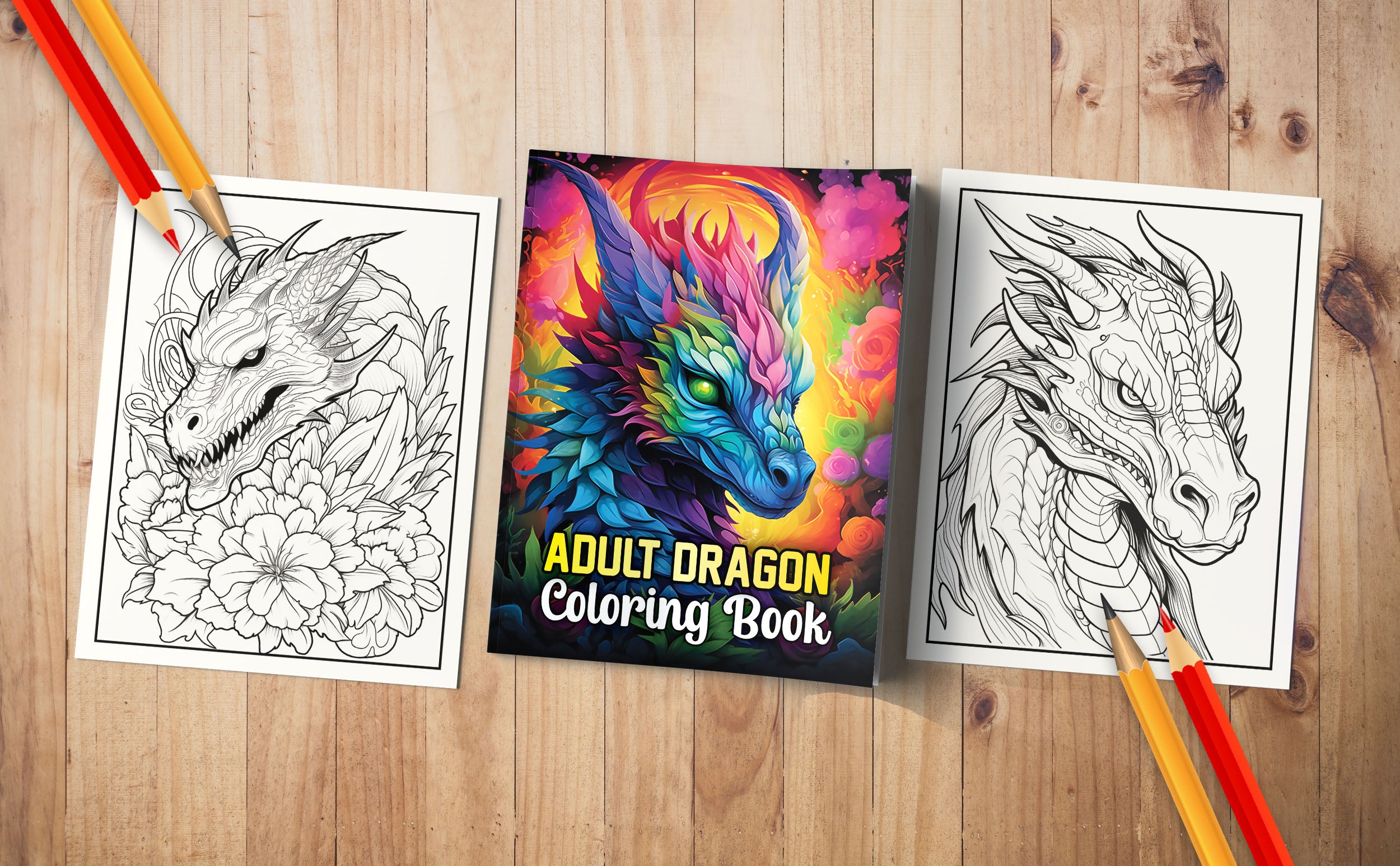 Adult Dragon Coloring Book