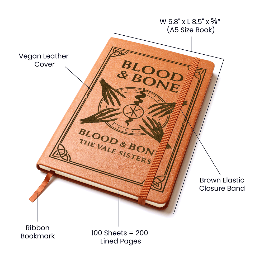 Blood & Bone Leather Journal – The Witches of Veilmoor Collection