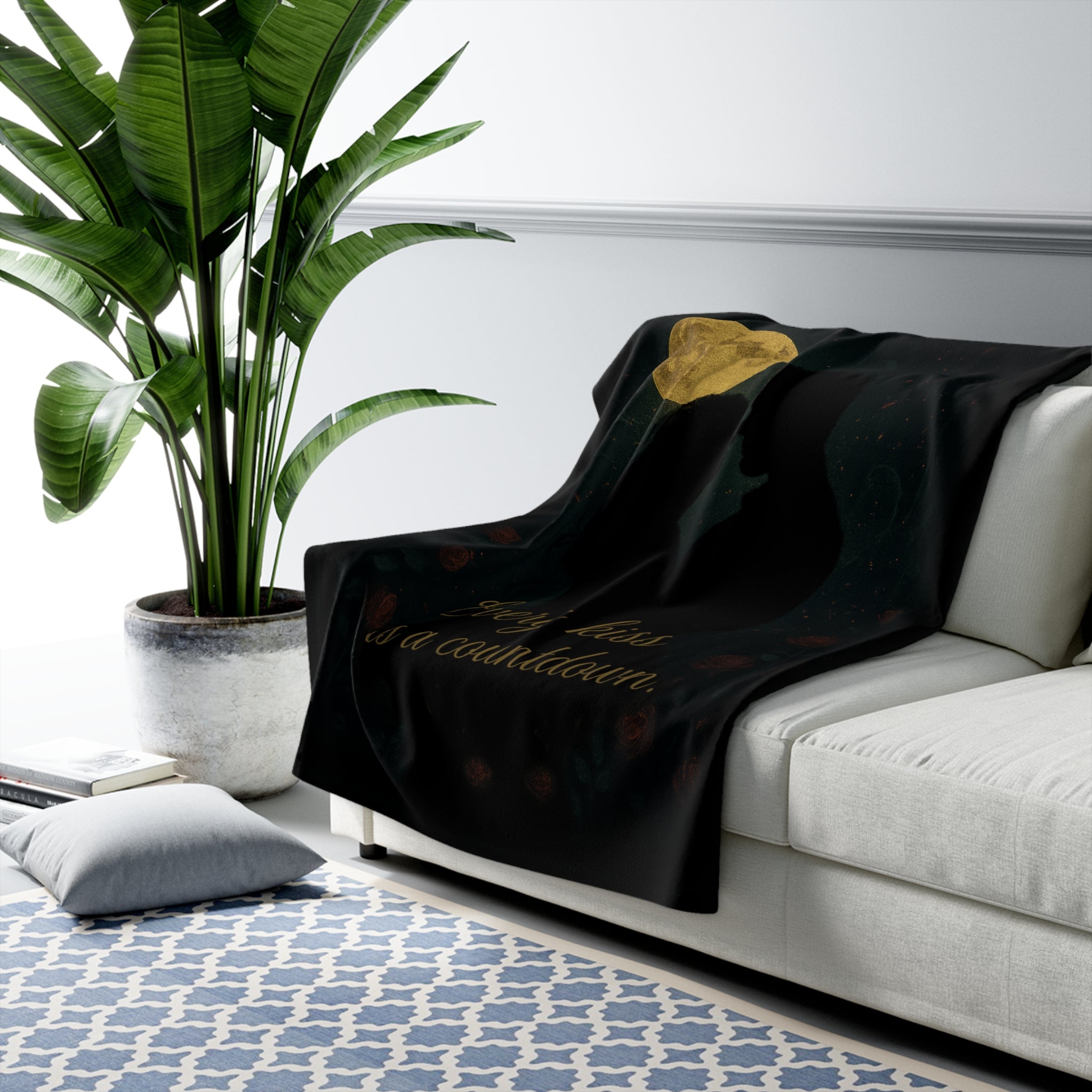 Moonlit Kiss Fleece Blanket - Cursed to Love You