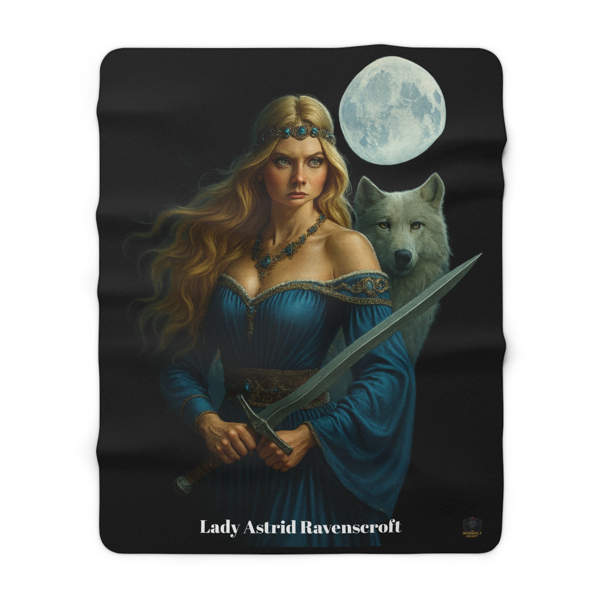 Lady Astrid Ravenscroft – Sherpa Fleece Blanketrt, Unique Bedding