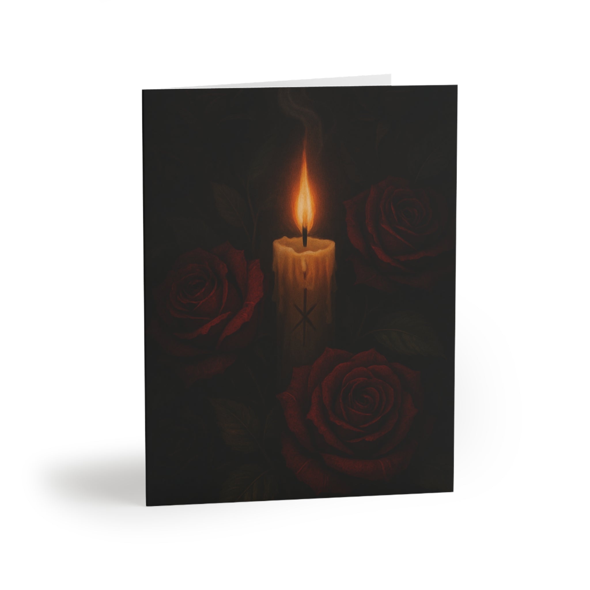 Dark Roses & Flame – Gothic Birthday Card