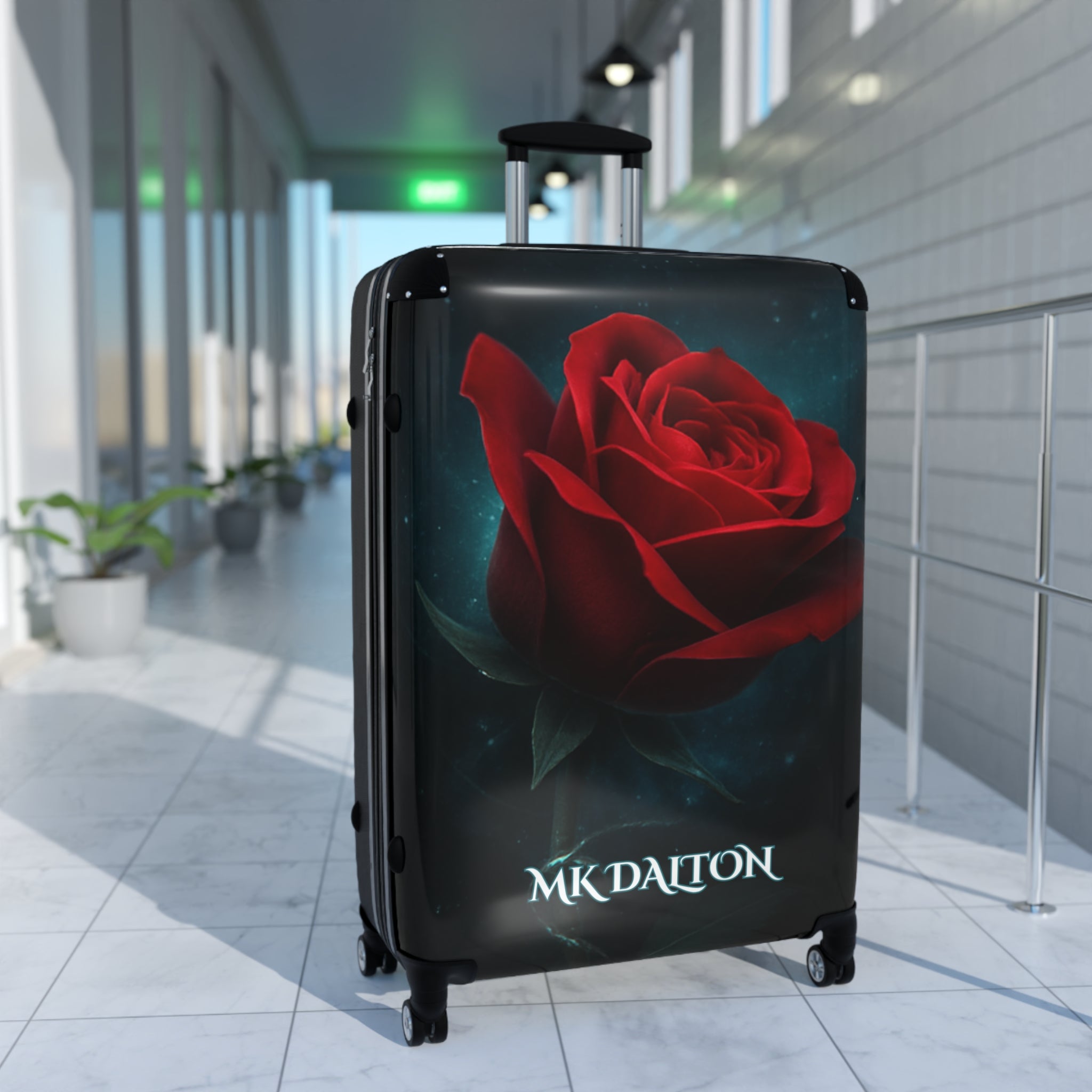 Elegant Rose Suitcase - Travel Bag, Floral Luggage, Vacation Gear, Travel Essential, Stylish Carry-On
