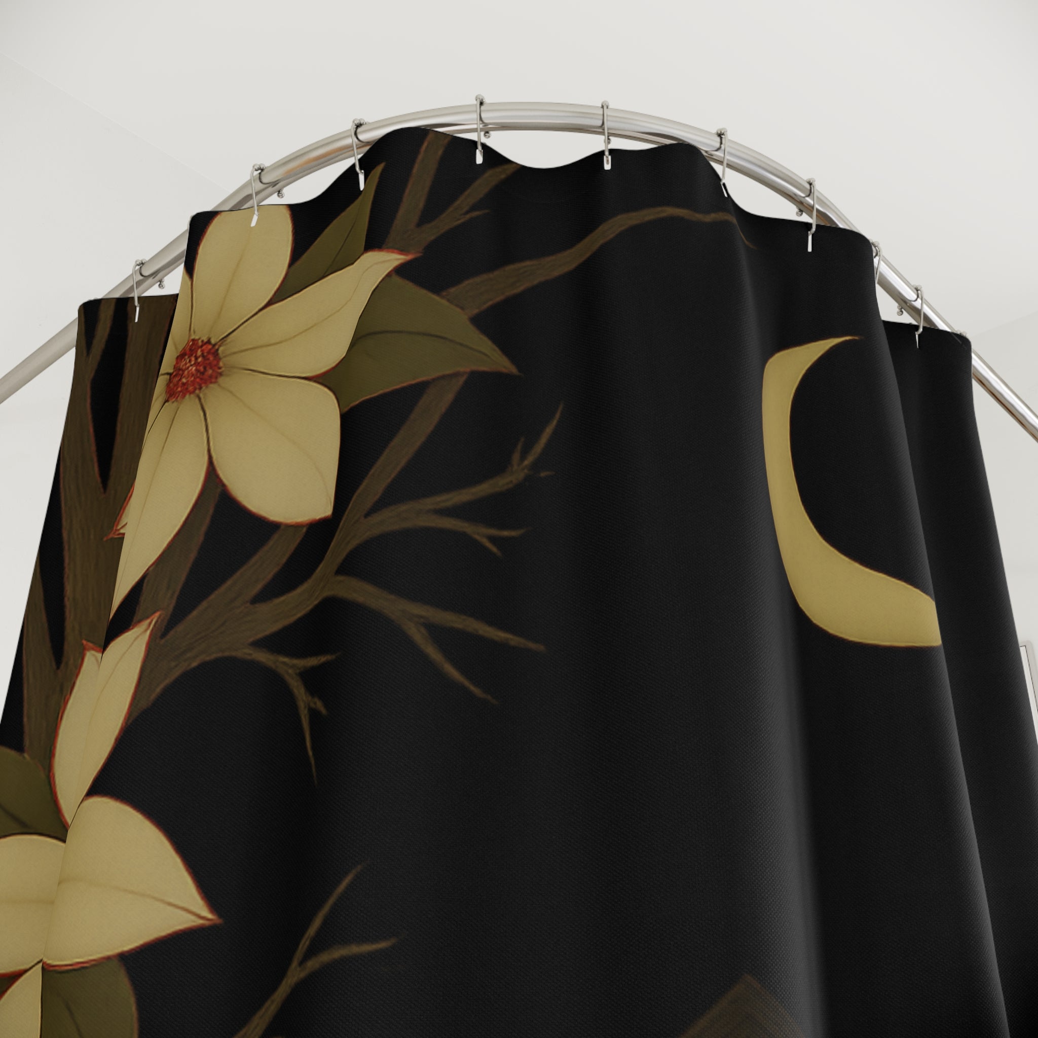 Gothic Magnolia Moon Shower Curtain – Shadows of the South Collection