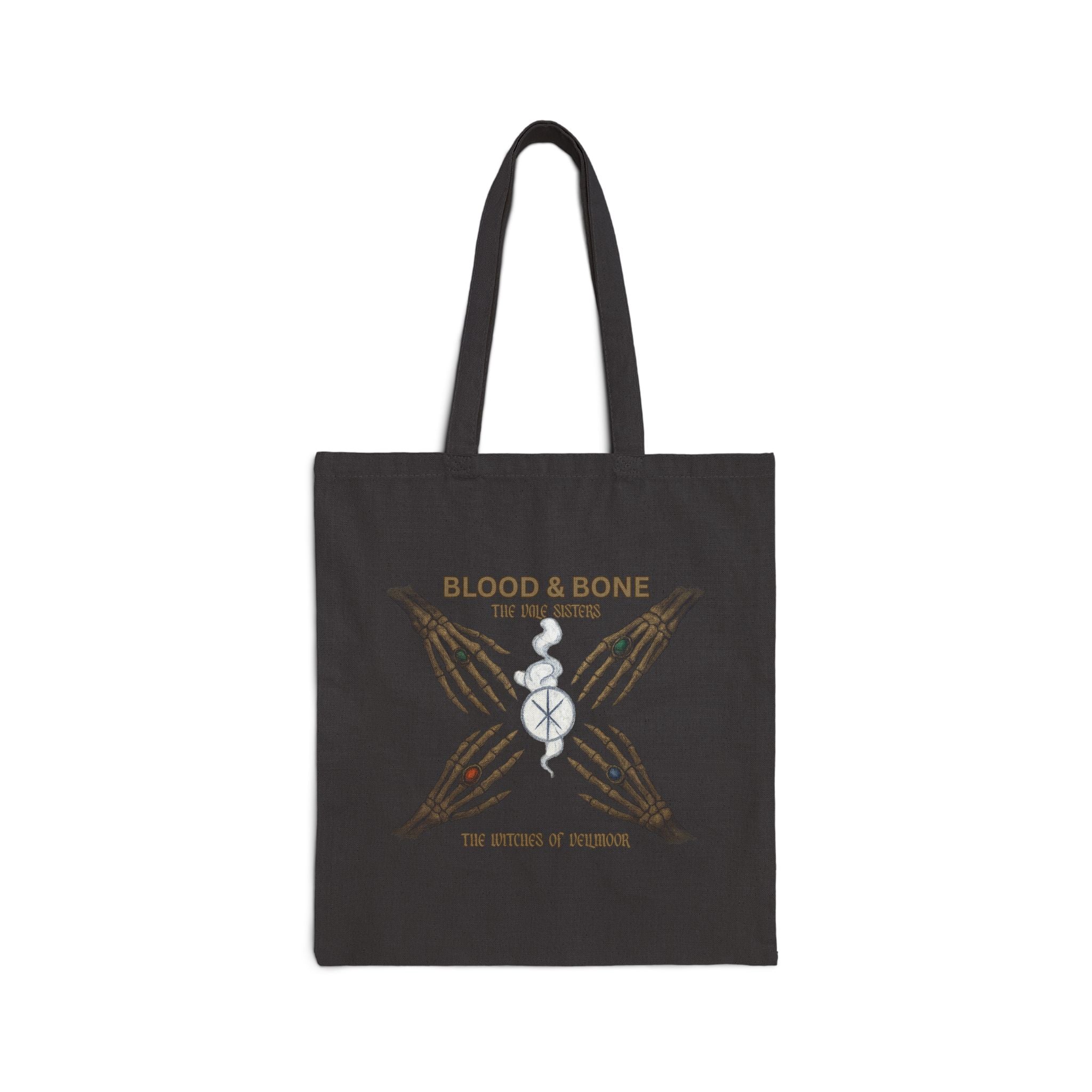 Blood & Bone Ritual Circle Tote Bag – Eco-Friendly Cotton Canvas