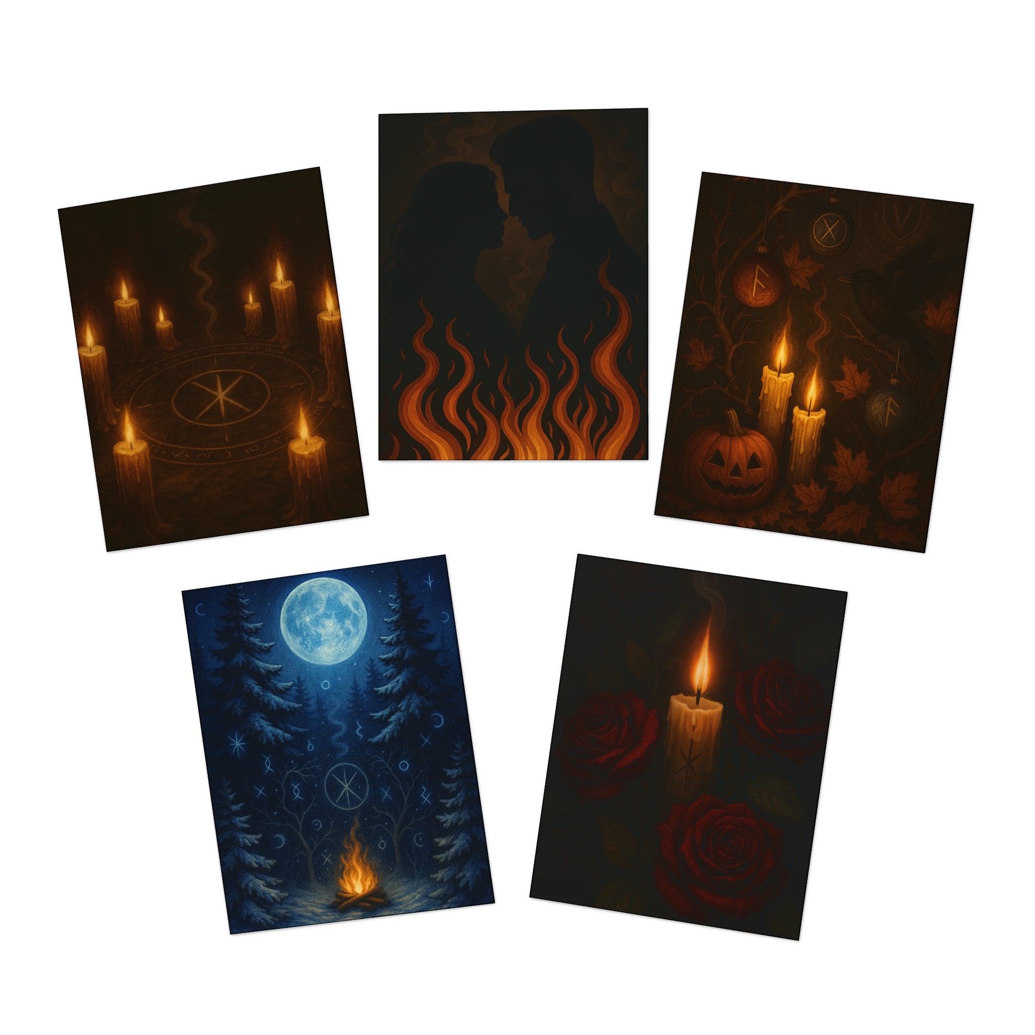 Multi-Design Greeting Cards – 5-Pack, Gothic & Fantasy Art Cards for All Occasions