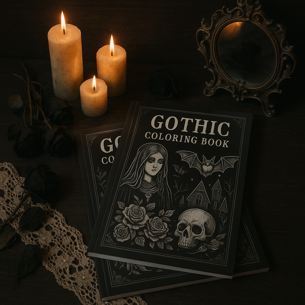 Gothic Roses & Ruins Coloring Book