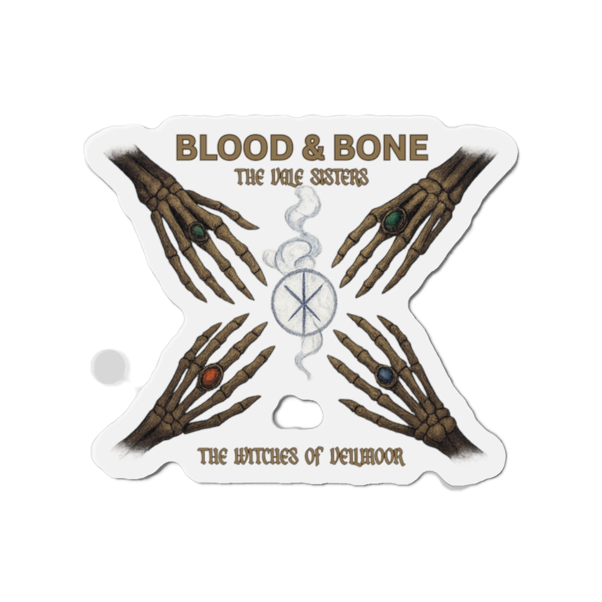 Blood & Bone Ritual Circle Die-Cut Magnet – The Witches of Veilmoor Collection