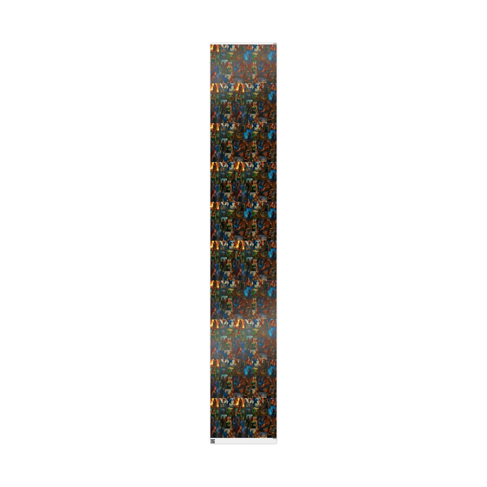 Artistic Wrapping Paper Roll, Vibrant Gift Wrap, Unique Holiday Wrapping, Wrapping Sheets for Birthdays, Eco-Friendly Gift Wrapping
