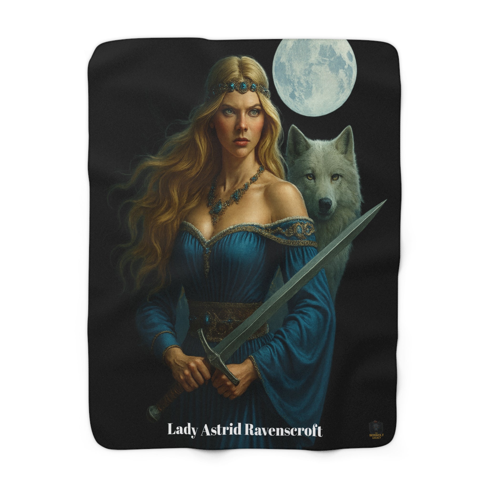 Lady Astrid Ravenscroft – Sherpa Fleece Blanketrt, Unique Bedding